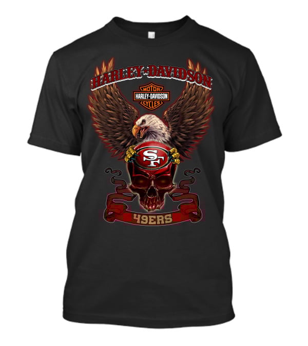 Harley Davidson Sf 49ers Eagle Skull T-Shirt