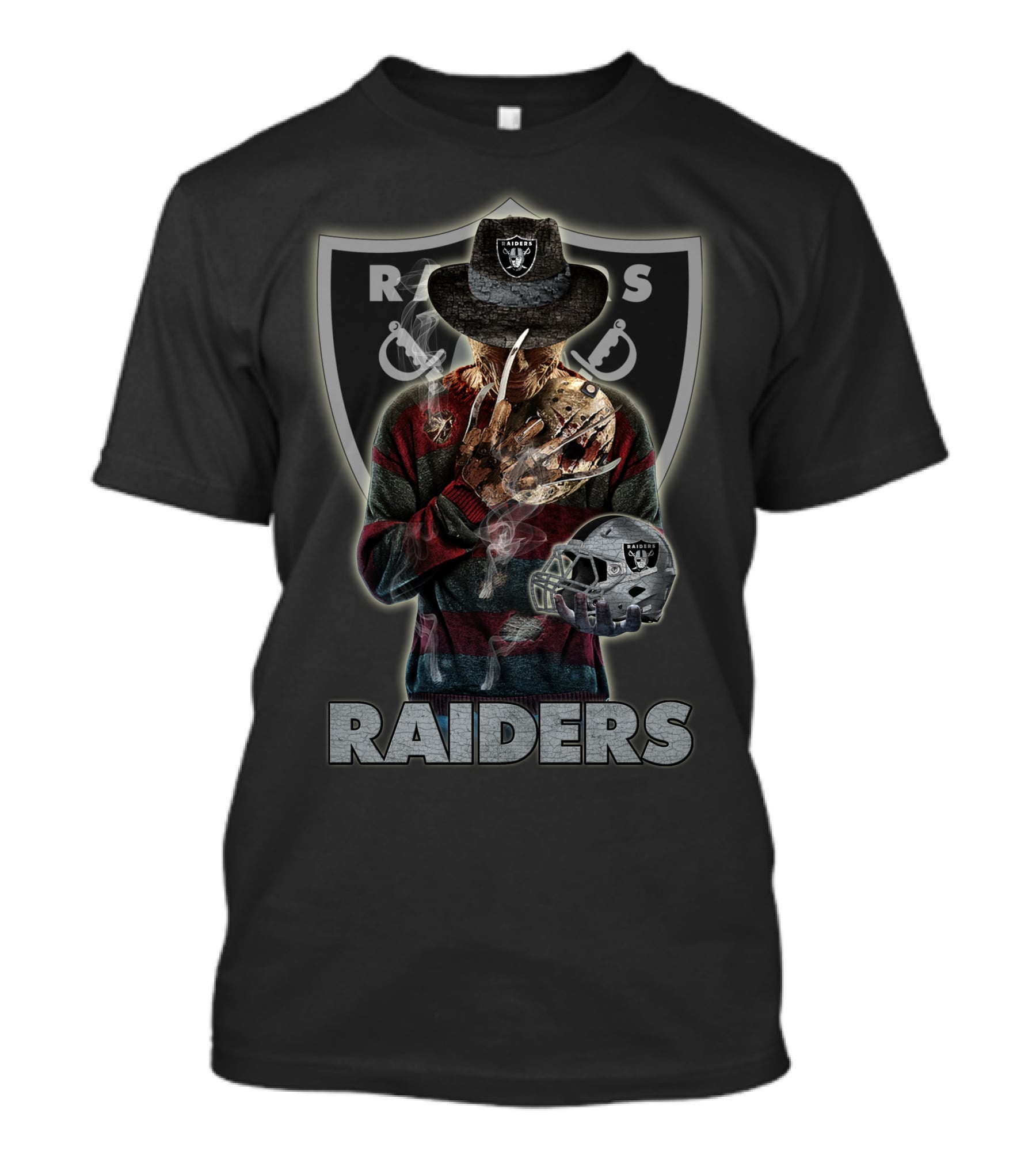 M2 Raiders Freddy Krueger Las Vegas Raiders Football T-Shirt