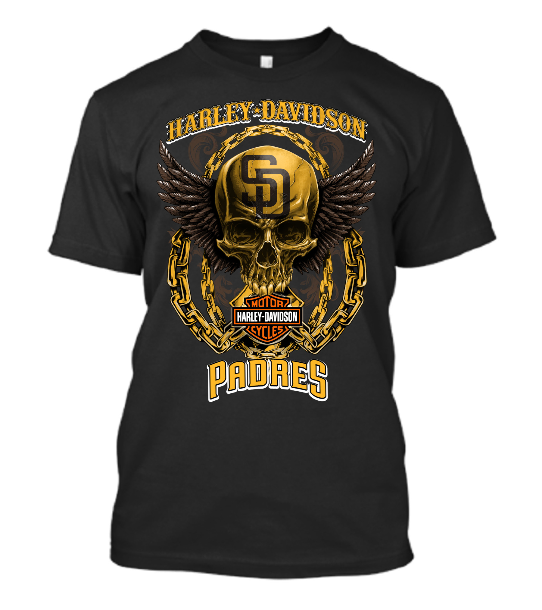 Harley Davidson San Diego Padres Skull T-Shirt