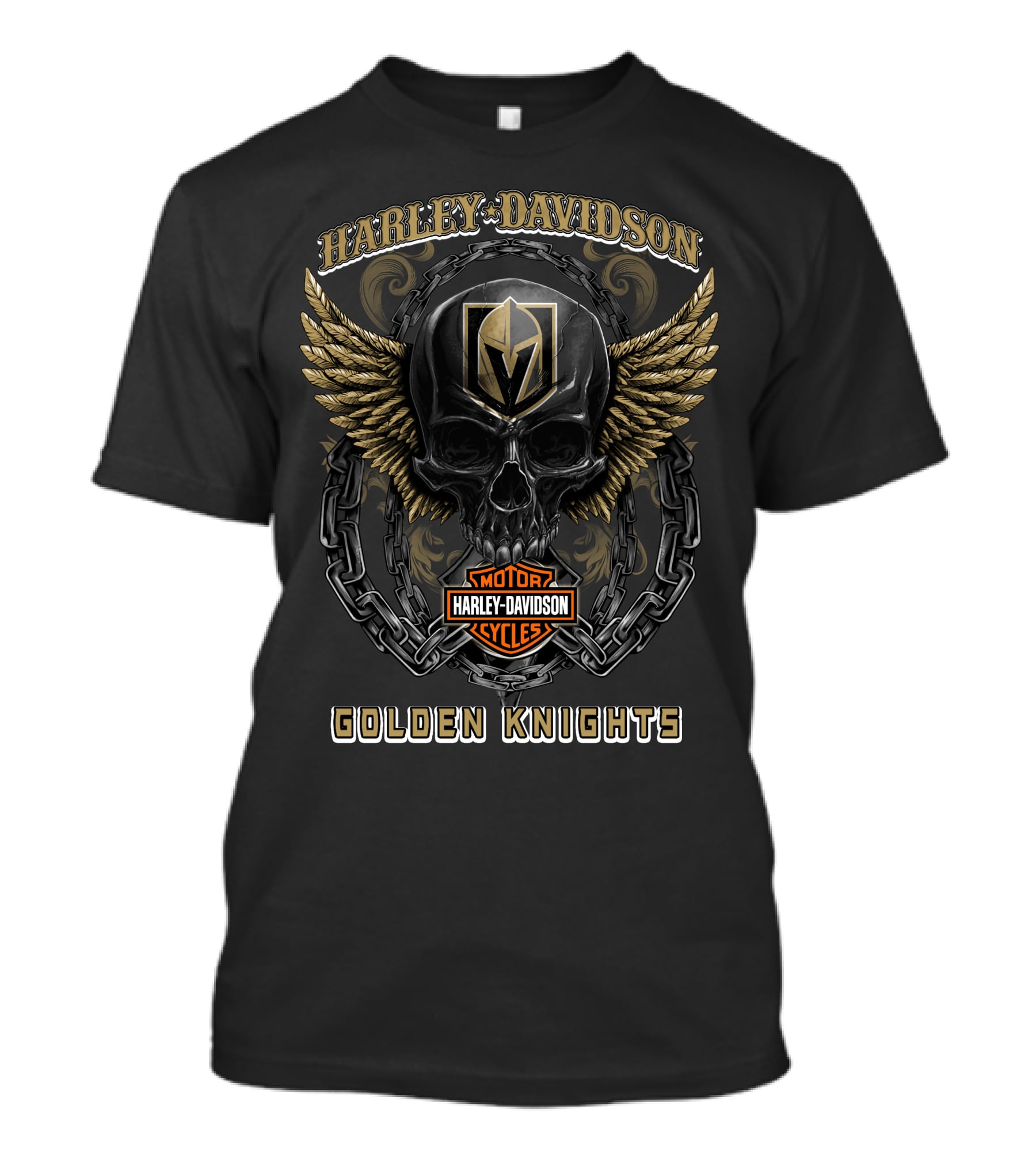 Harley Davidson Motor Cycles Golden Knights T-Shirt