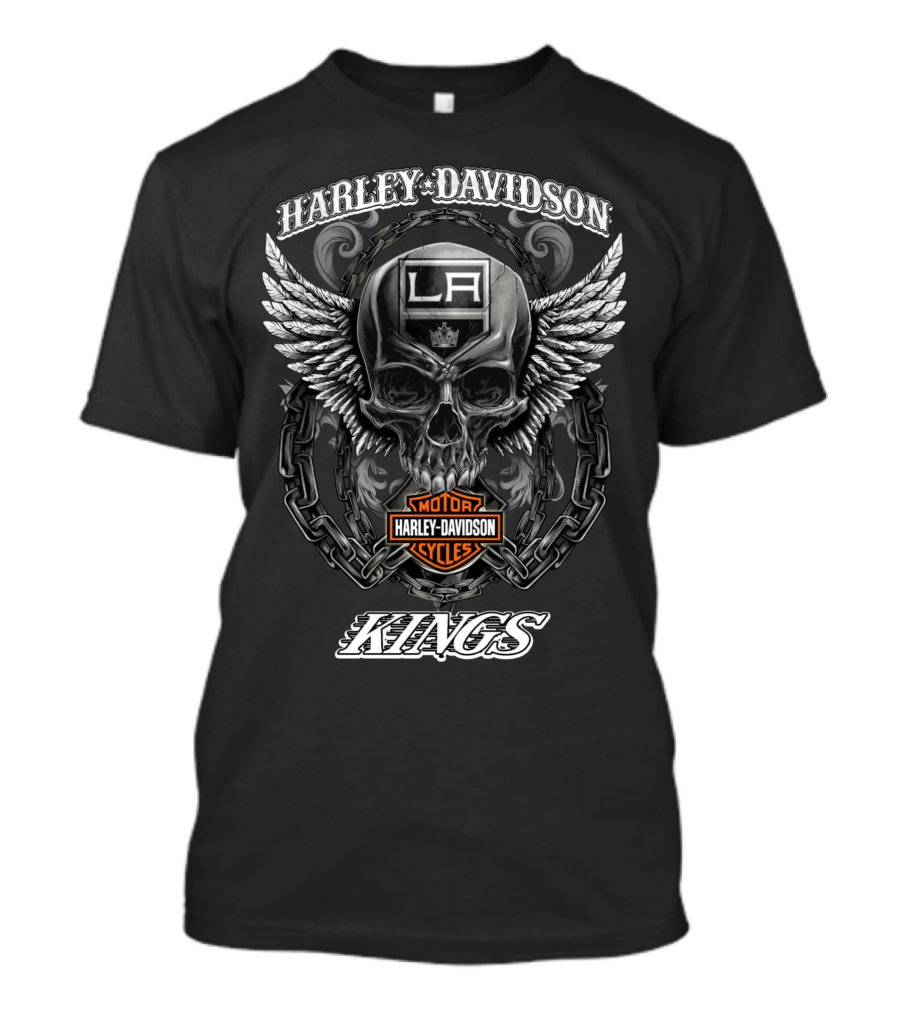 Harley Davidson La Skull Kings Nhl Los Angeles T-Shirt