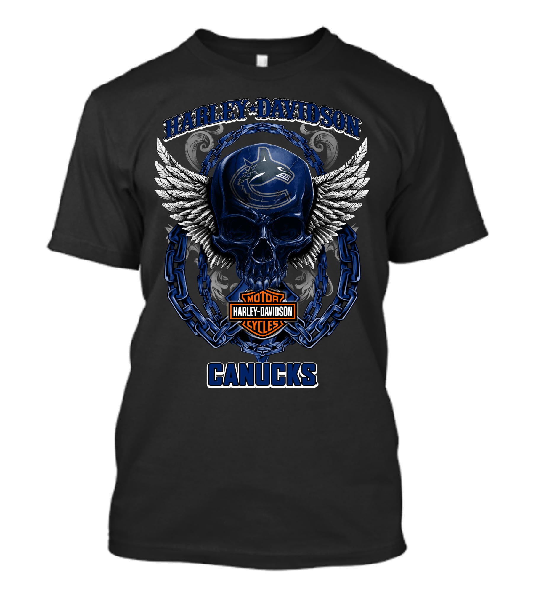 Harley Davidson Canucks Nhl Vancouver Canucks Skull T-Shirt