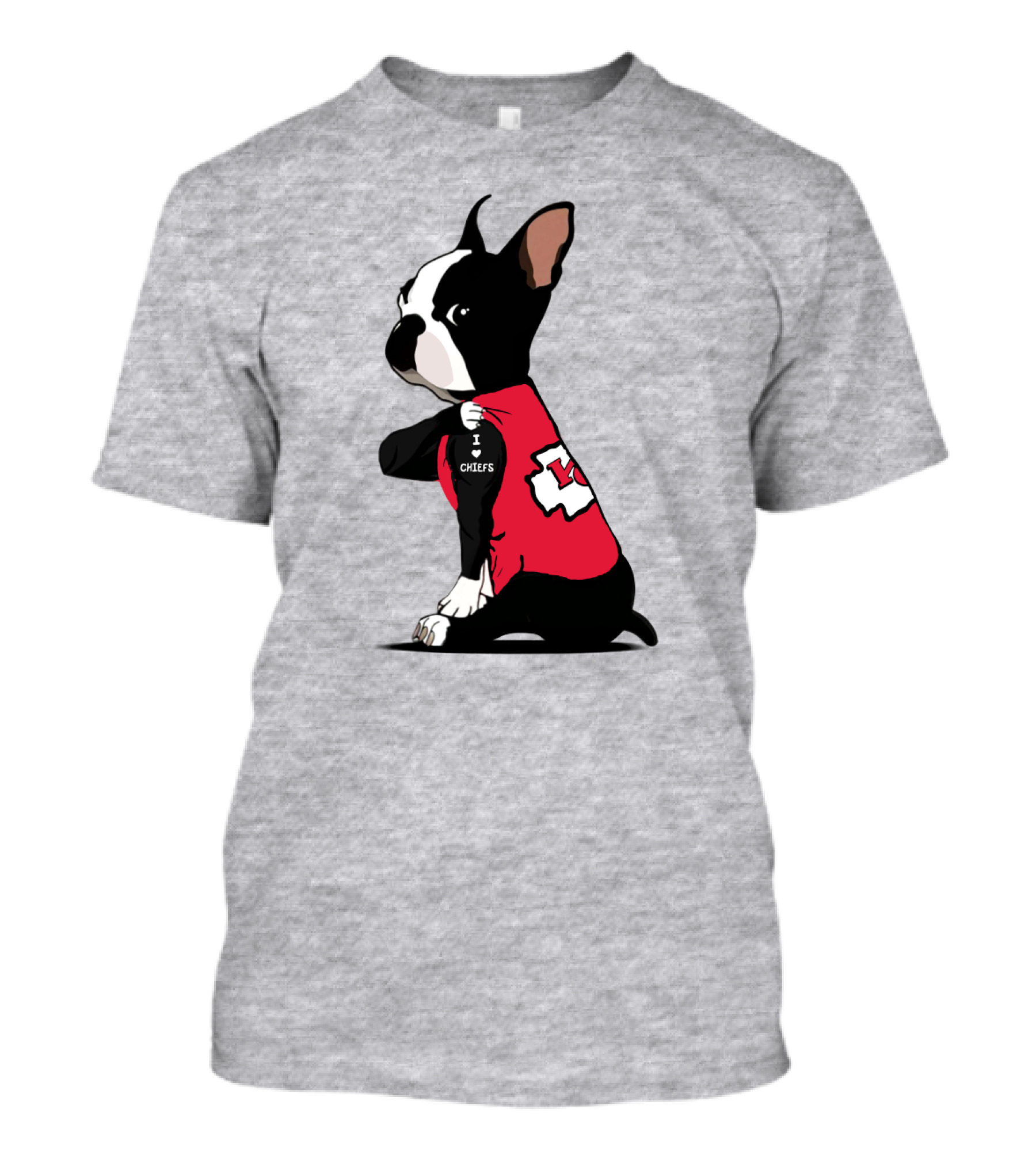 Kansas City Chiefs Bulldog I Love Chiefs T-Shirt