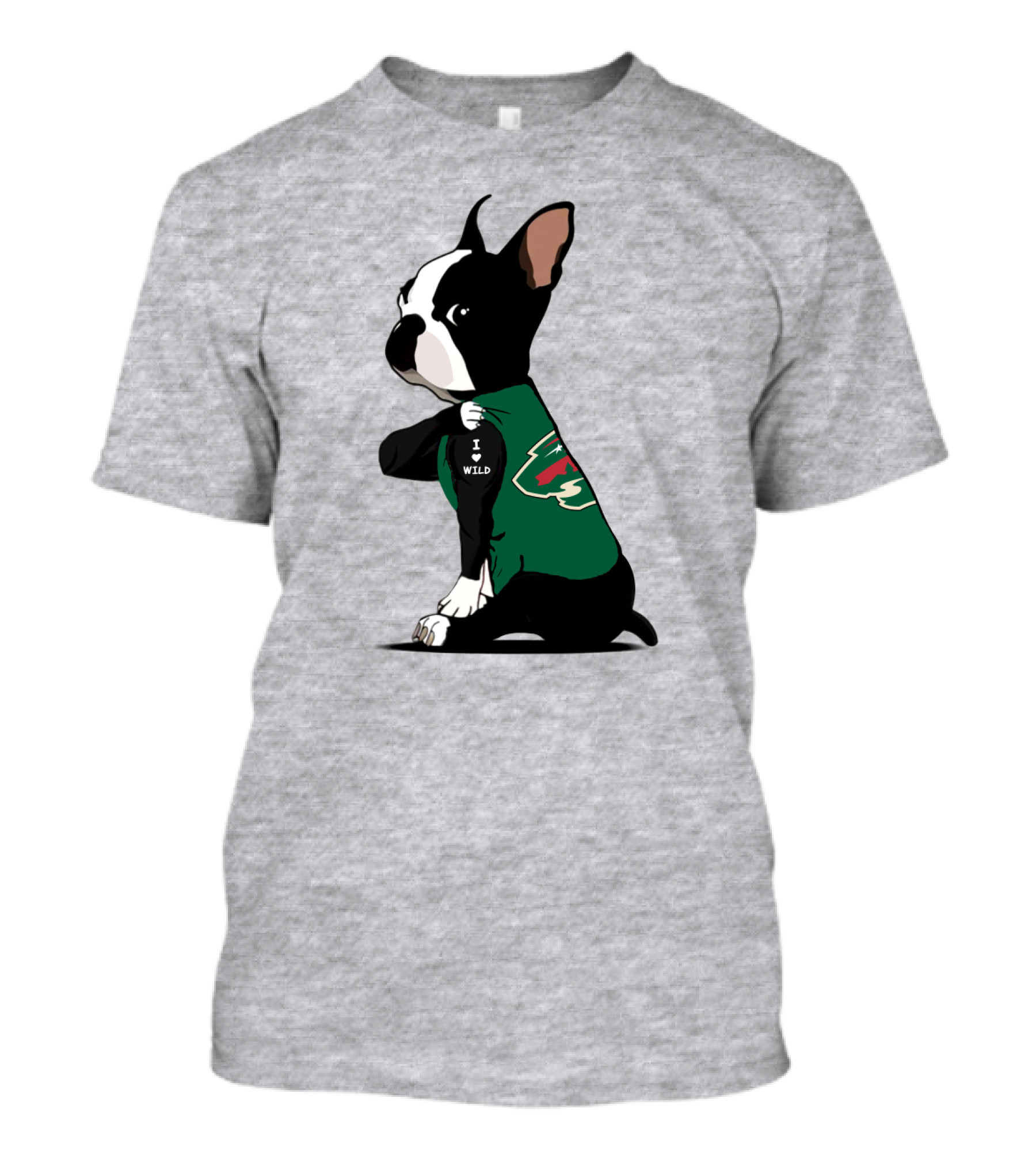 Minnesota Wild I Love Bulldog T-Shirt
