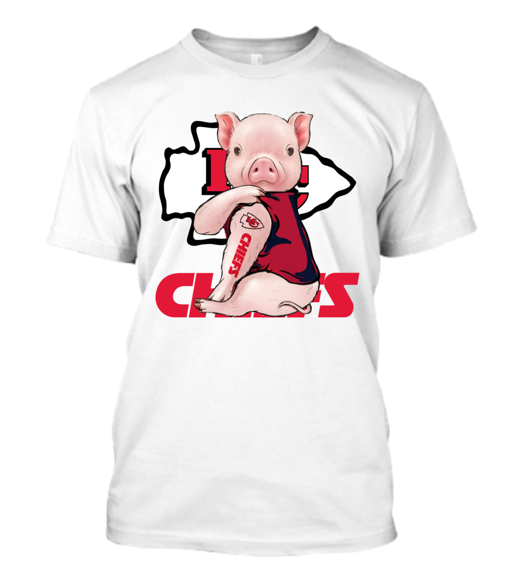 Pig Chiefs Kansas City Football Fan Animal T-Shirt
