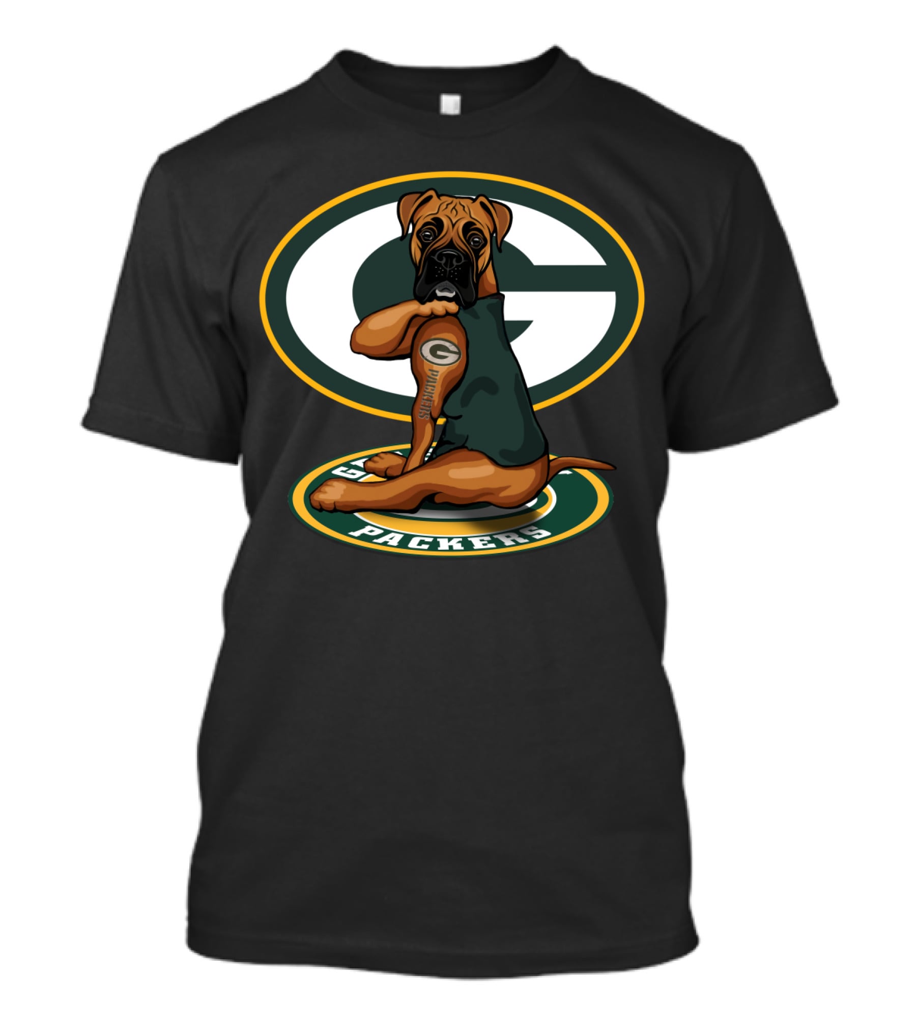 Boxer Green Bay Packers T-Shirt