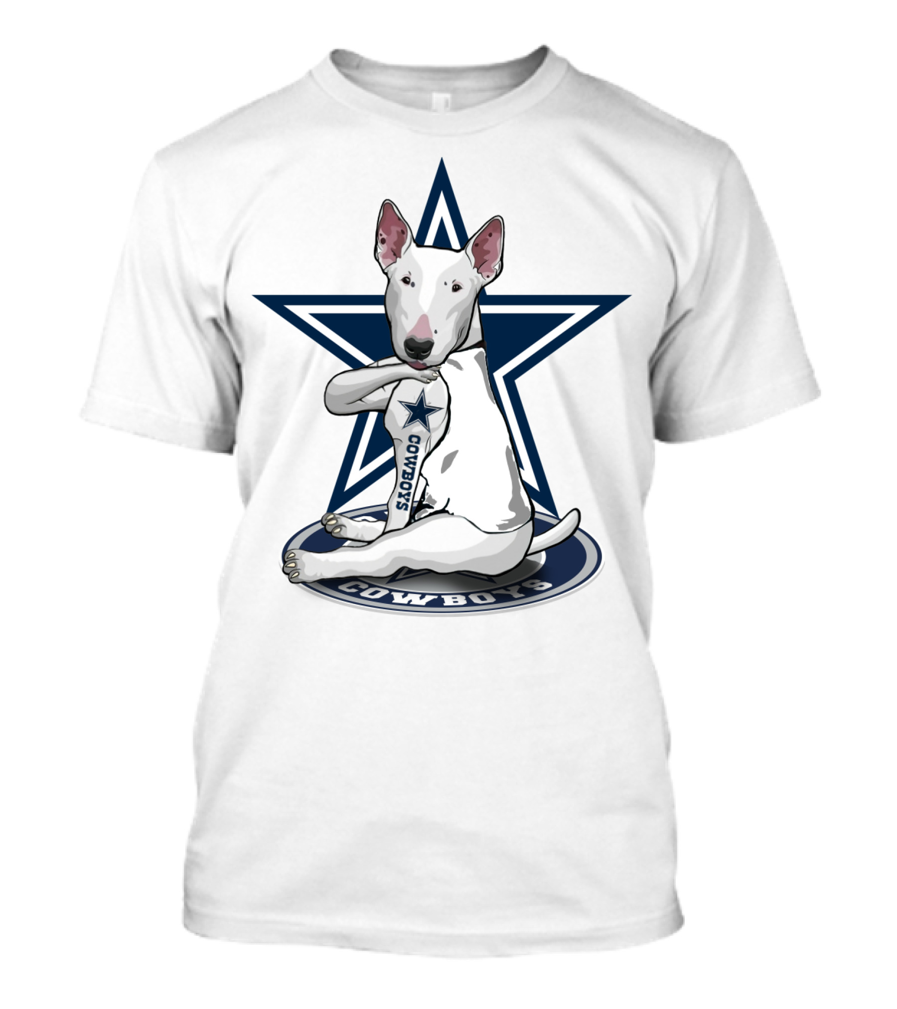 Dallas Cowboys Bull Terrier Star T-Shirt