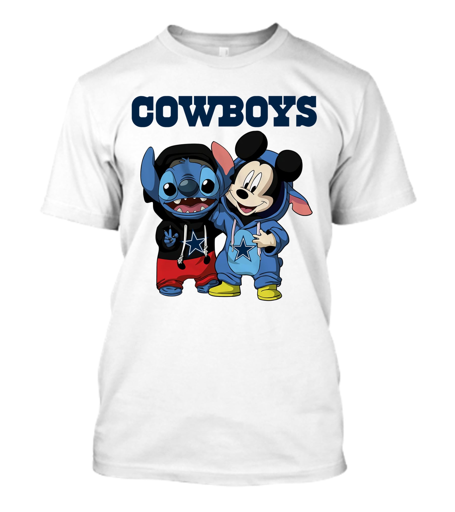 Cowboys Disney Stitch Mickey T-Shirt