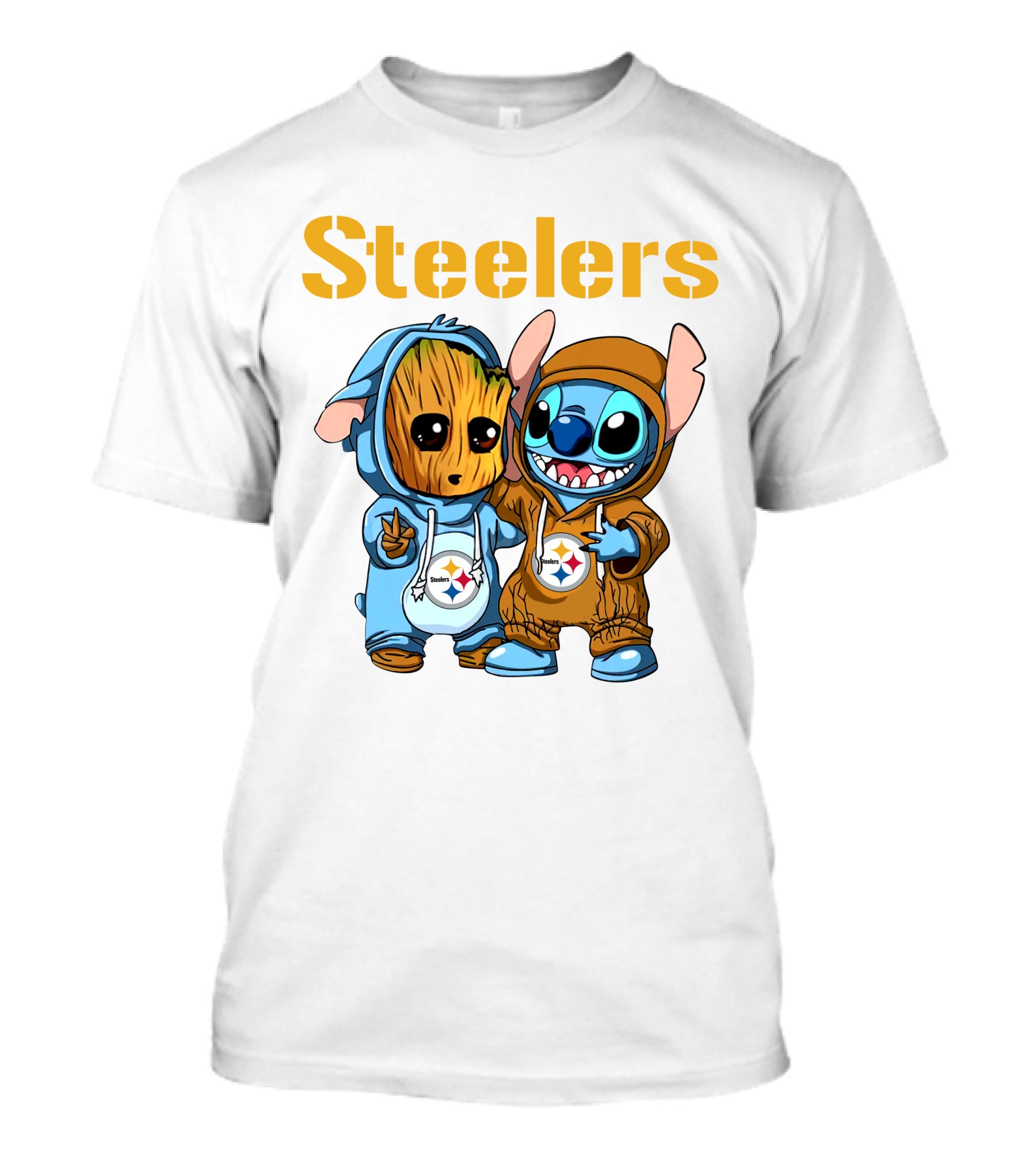 Steelers Groot And Stitch NFL25 Disney T-Shirt