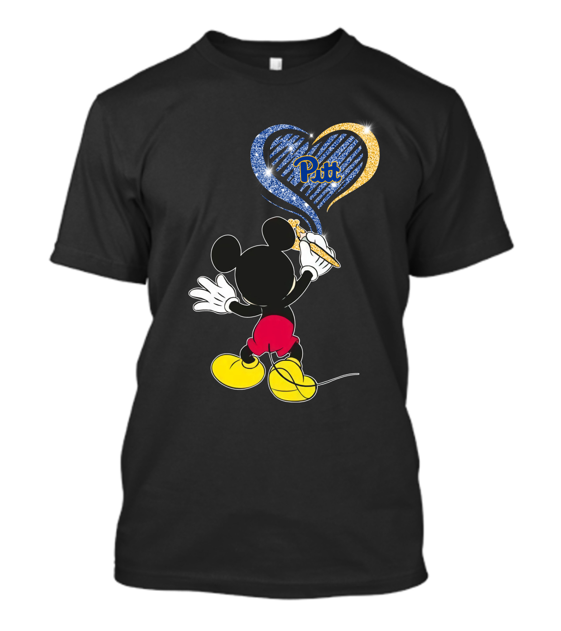 Mickey Pittsburgh Panthers Heart Pitt T-Shirt