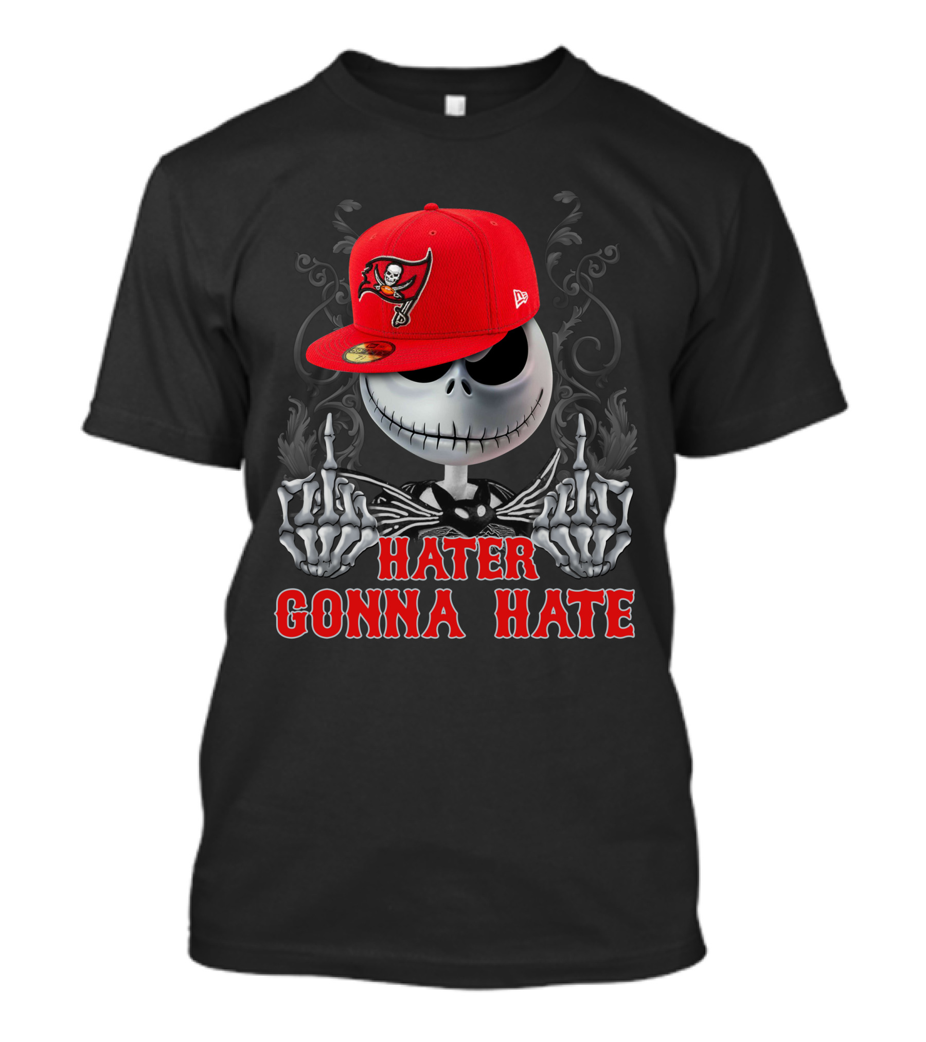 Jack Skellington Hater Gonna Hate Tampa Bay Buccaneers T-Shirt
