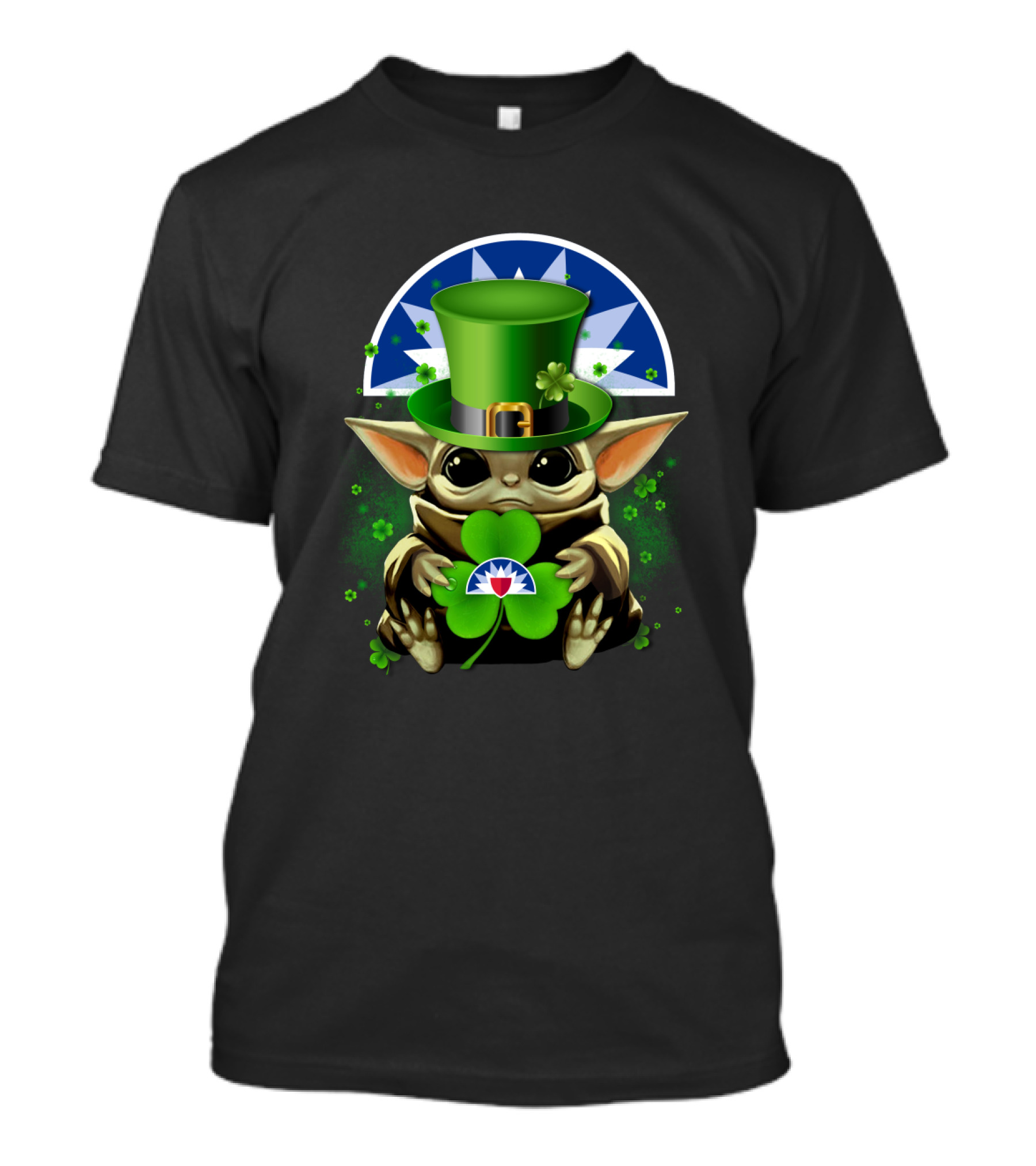 1902 Baby Yoda Clover St. Patrick's Day Seattle Mariners T-Shirt