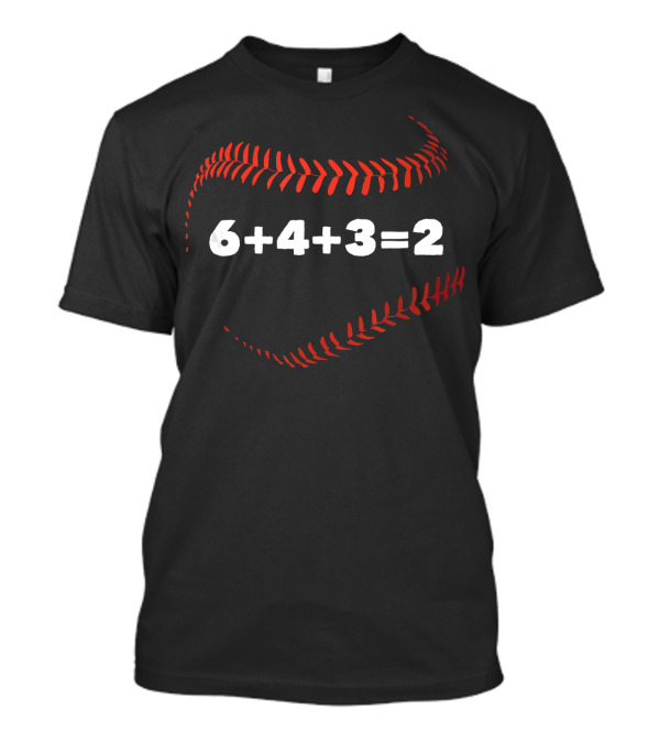 6+4+3=2 Baseball Math Equation T-Shirt