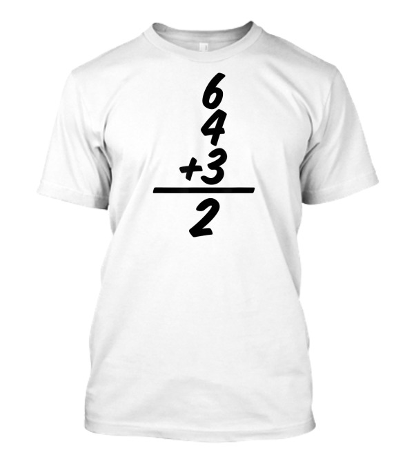 6432 Baseball Double Play Addition Equation Math Lover T-Shirt
