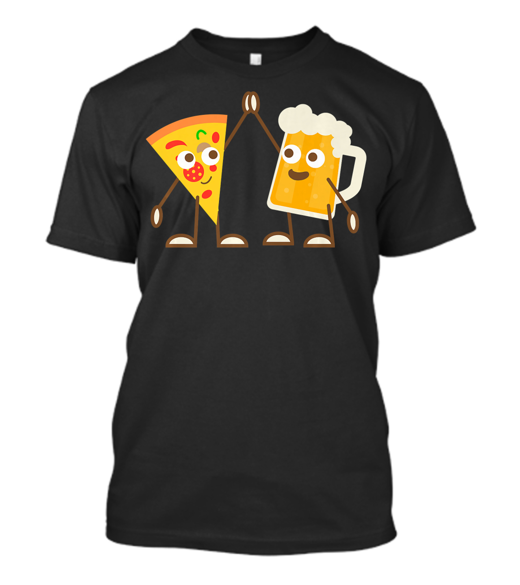 Pizza And Beer Slice High Five Fun T-Shirt