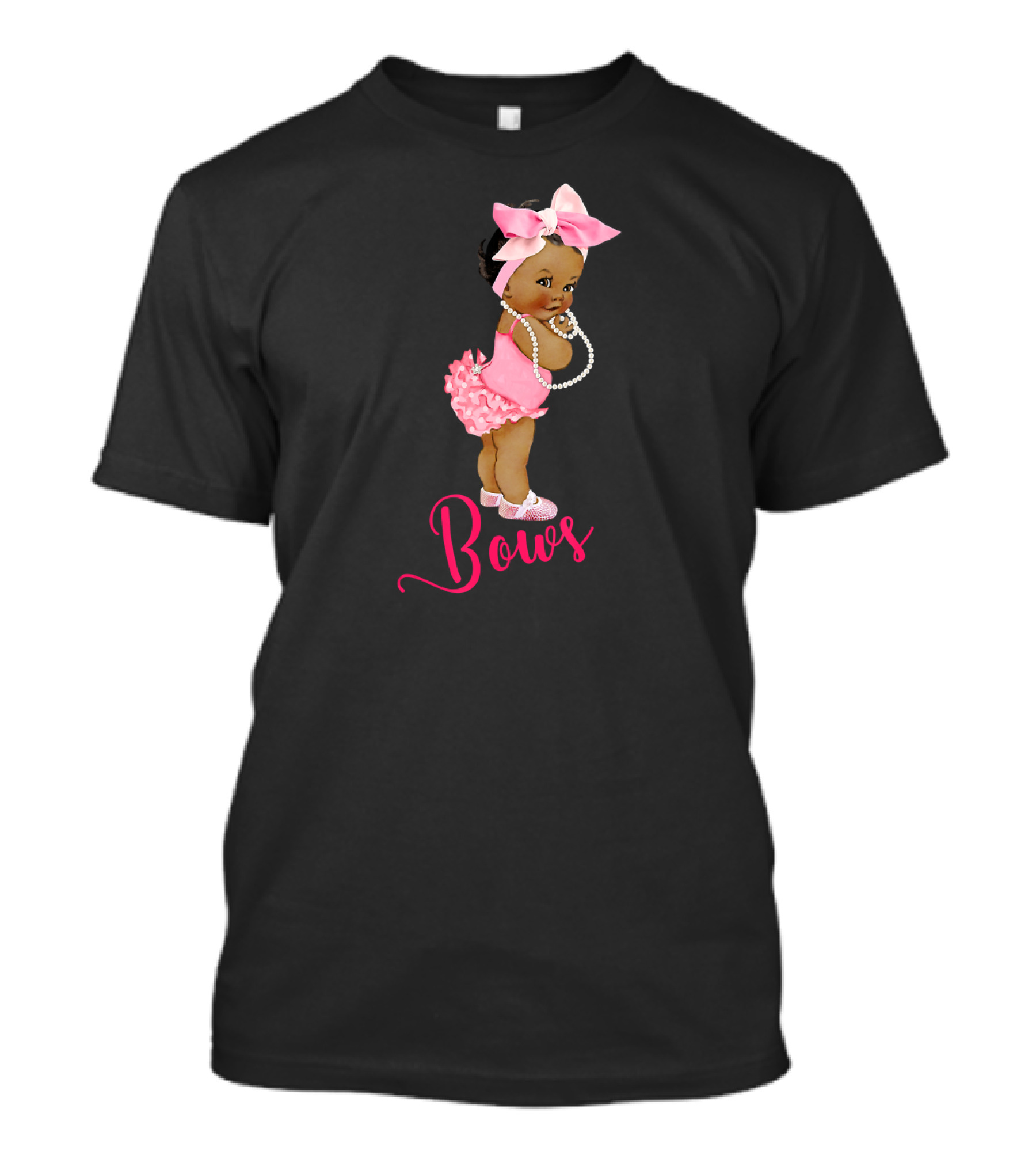 Bows Cute Ethnic Team Girl Gender Reveal T-Shirt