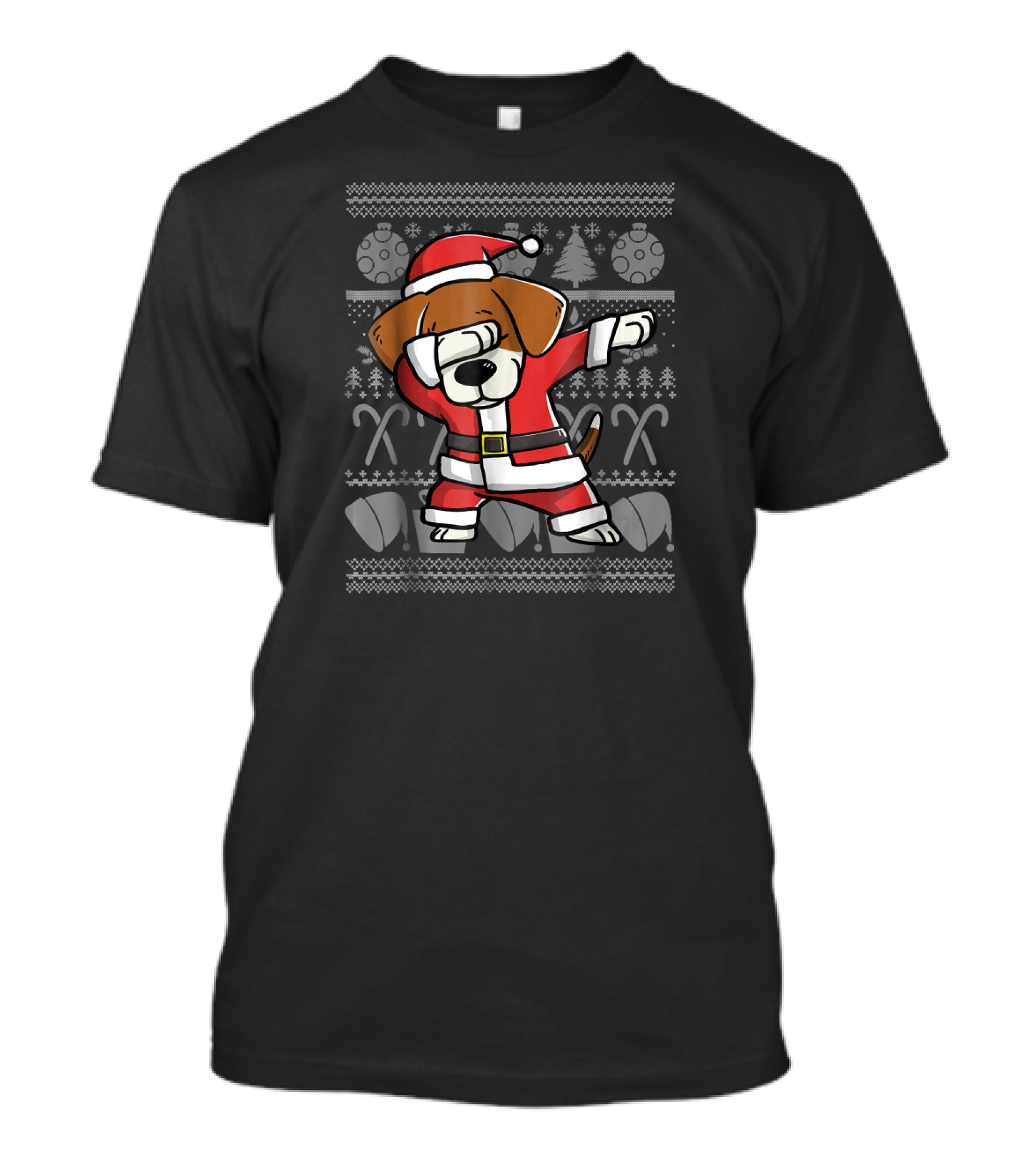 Santa Dabbing Beagle Dog Christmas T-Shirt