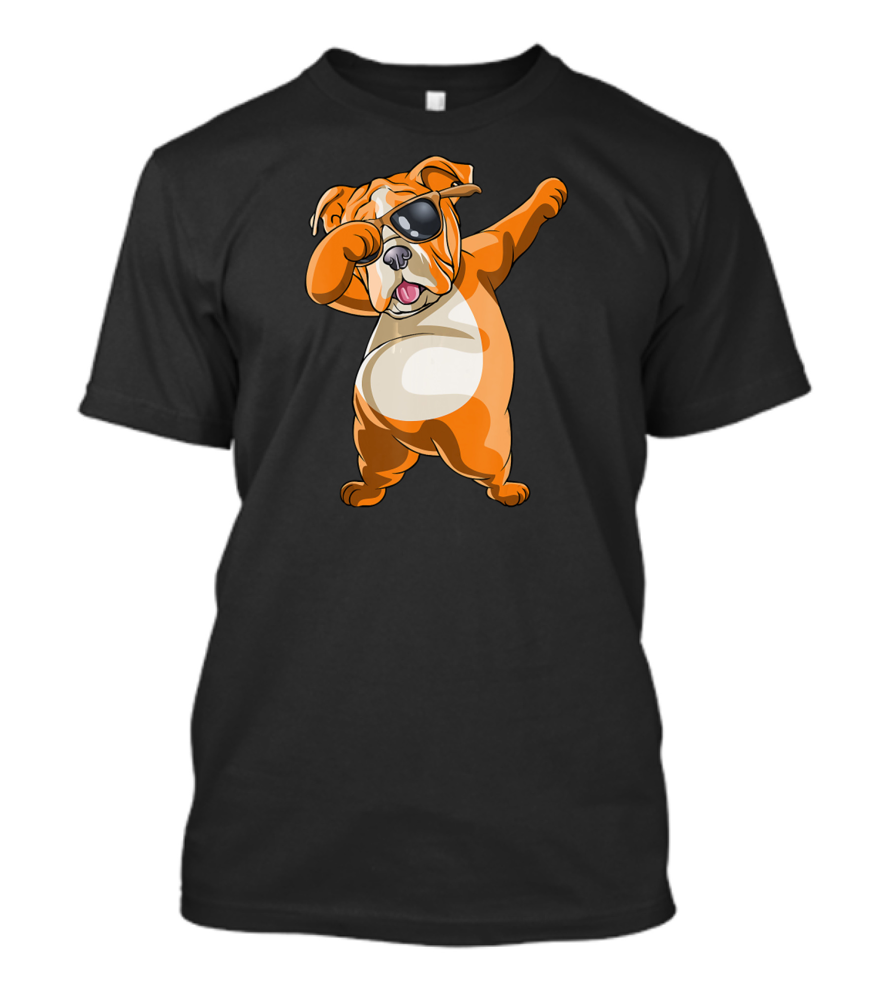 Dabbing English Bulldog Dog Dab With Sunglasses T-Shirt
