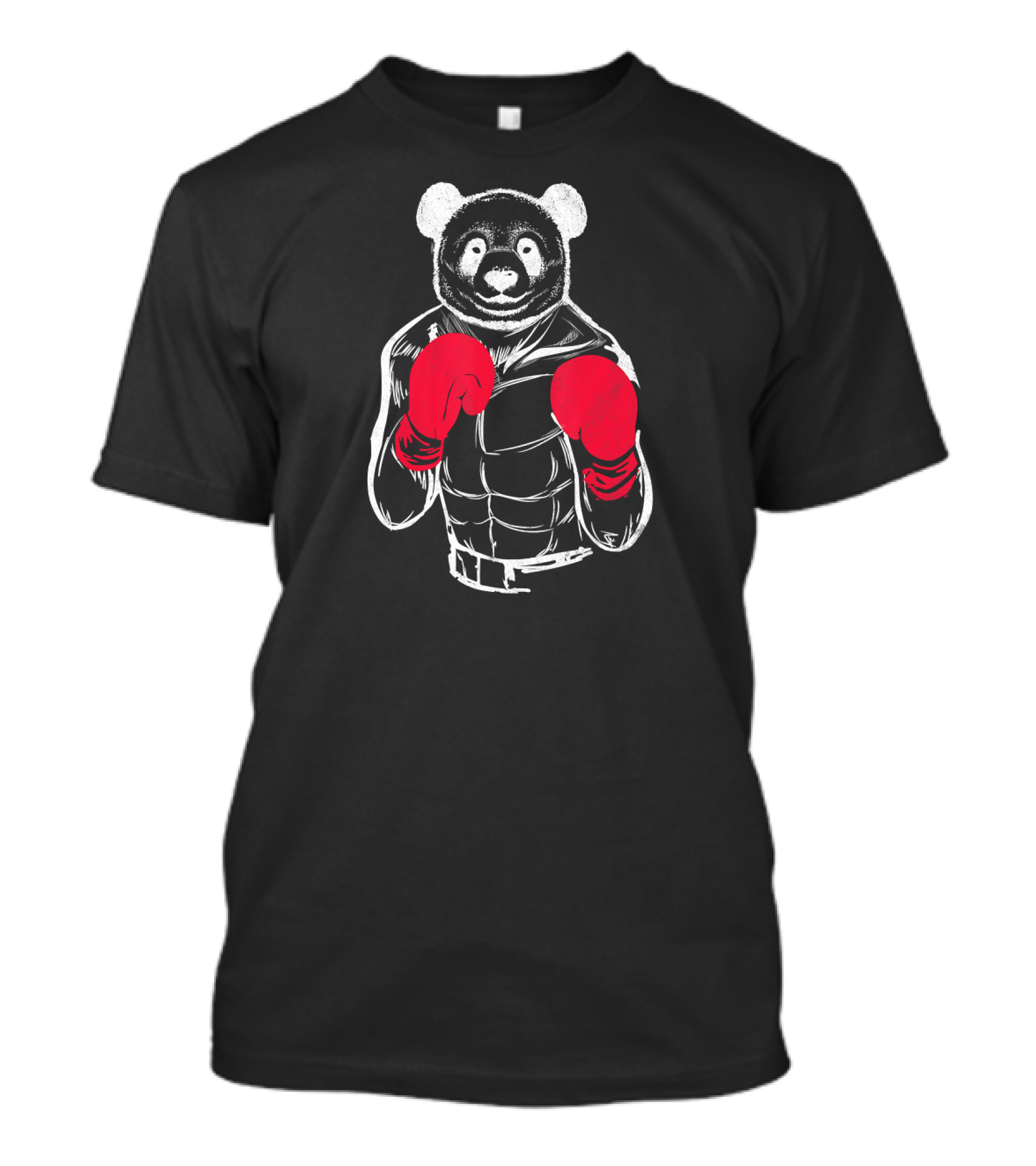 Friendly Panda Bear Boxer With Red Boxing Gloves T-Shirt