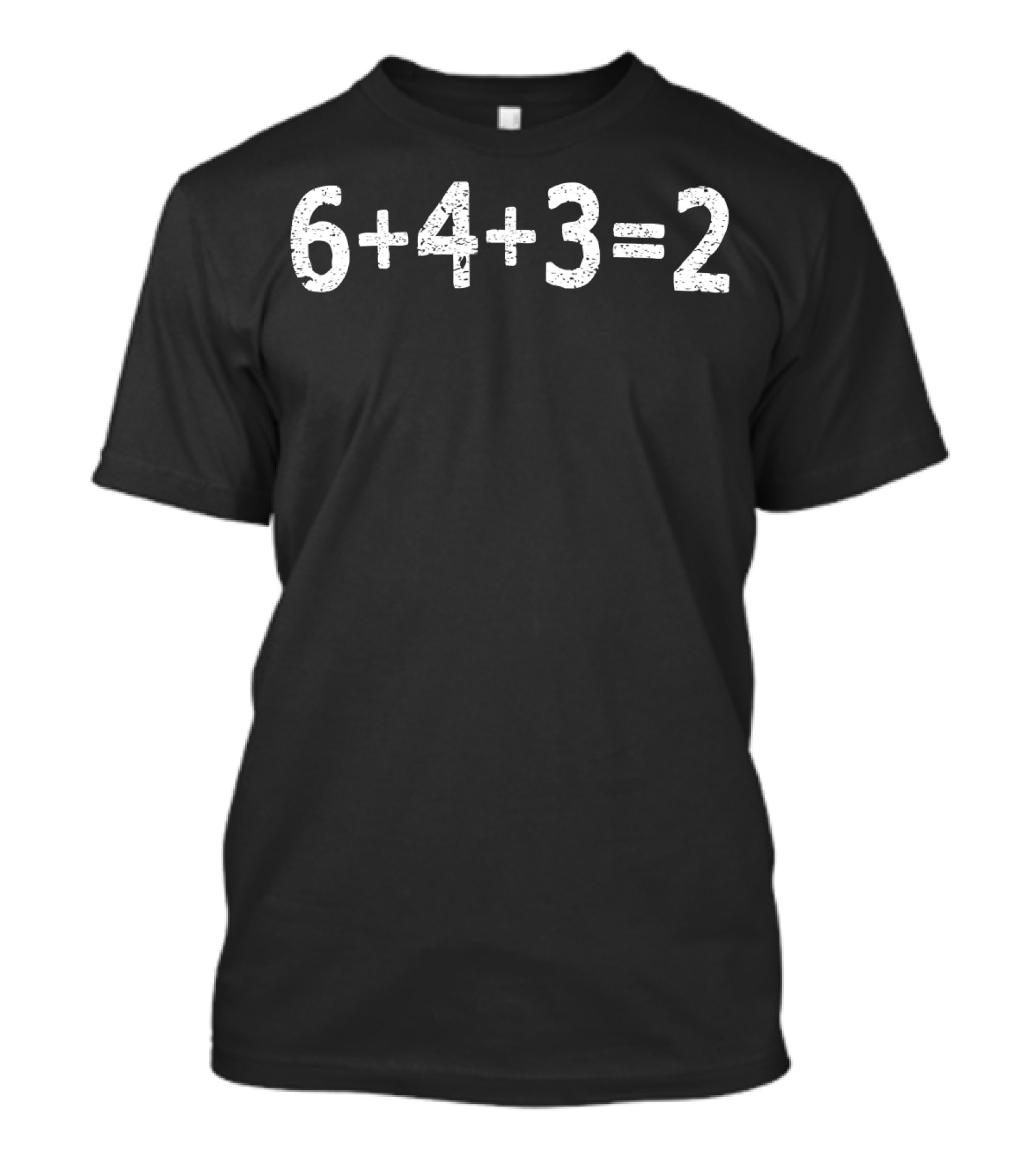 6+4+3=2 Baseball Double Play Humor T-Shirt
