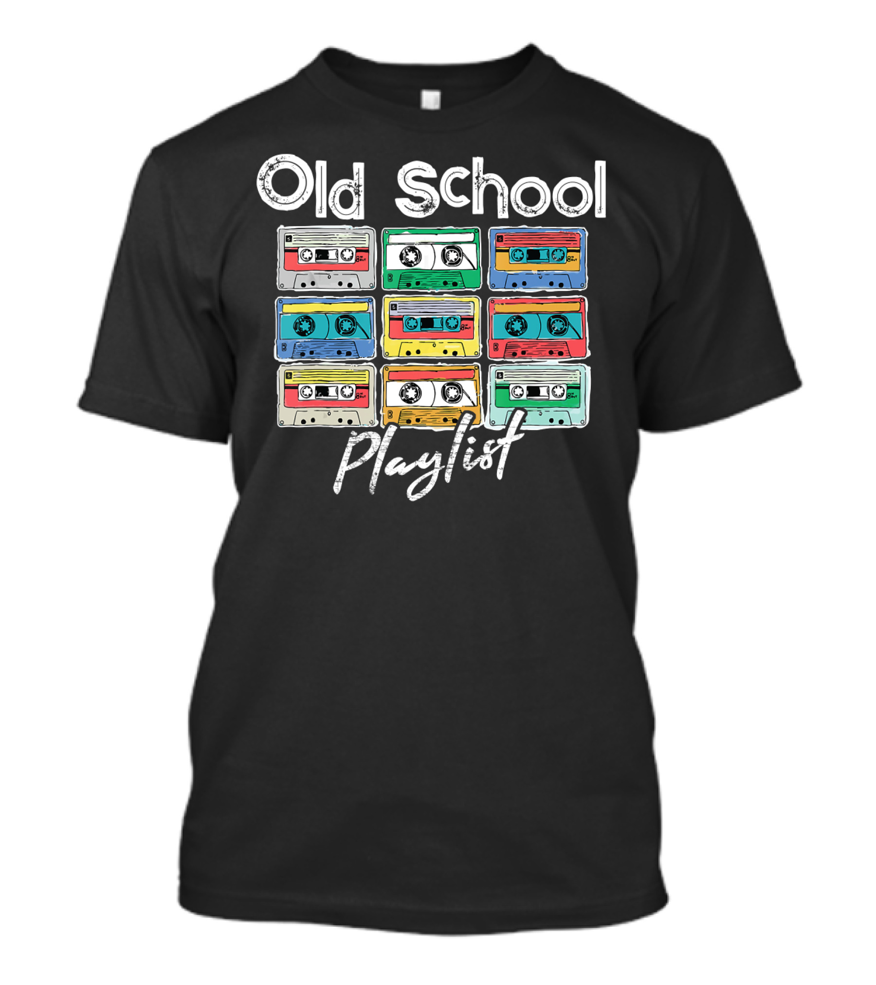 Old School Cassette Tape 80s Playlist Collection T-Shirt