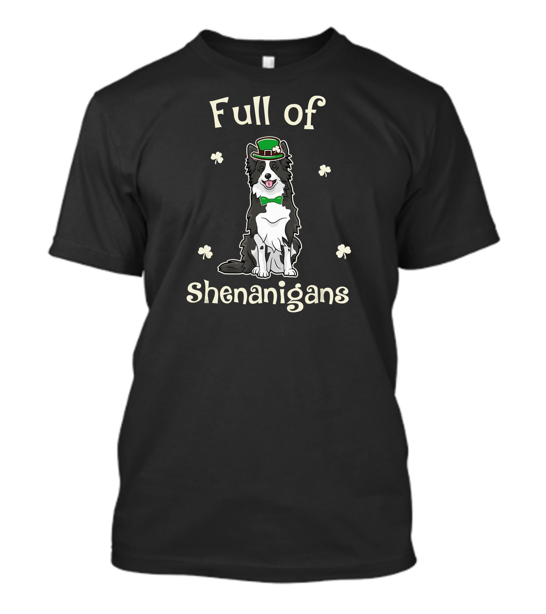 Full Of Shenanigans Border Collie St. Patrick's Day T-Shirt