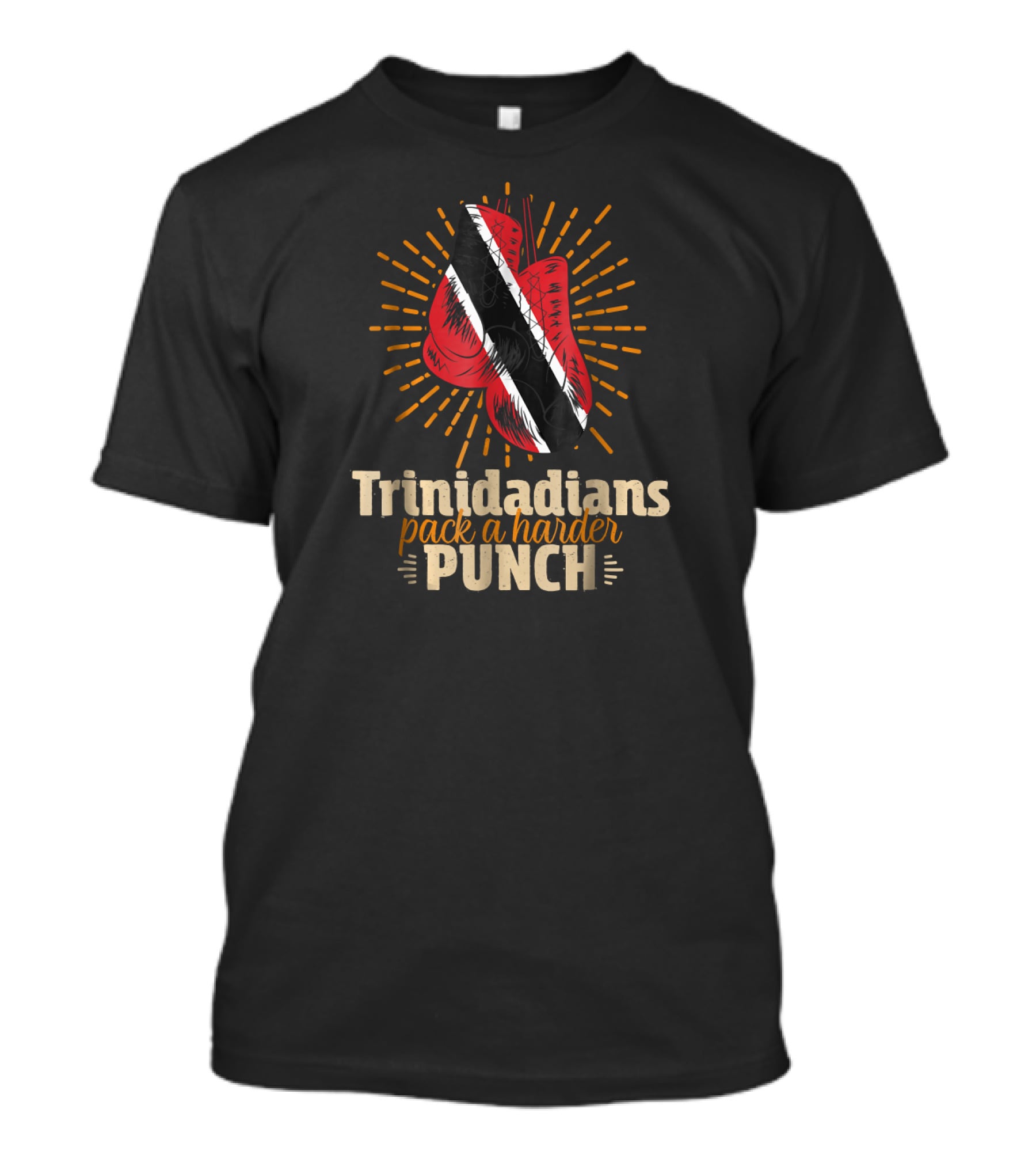 Trinidadians Pack A Harder Punch Boxing Gloves Trinidad And Tobago Flag T-Shirt