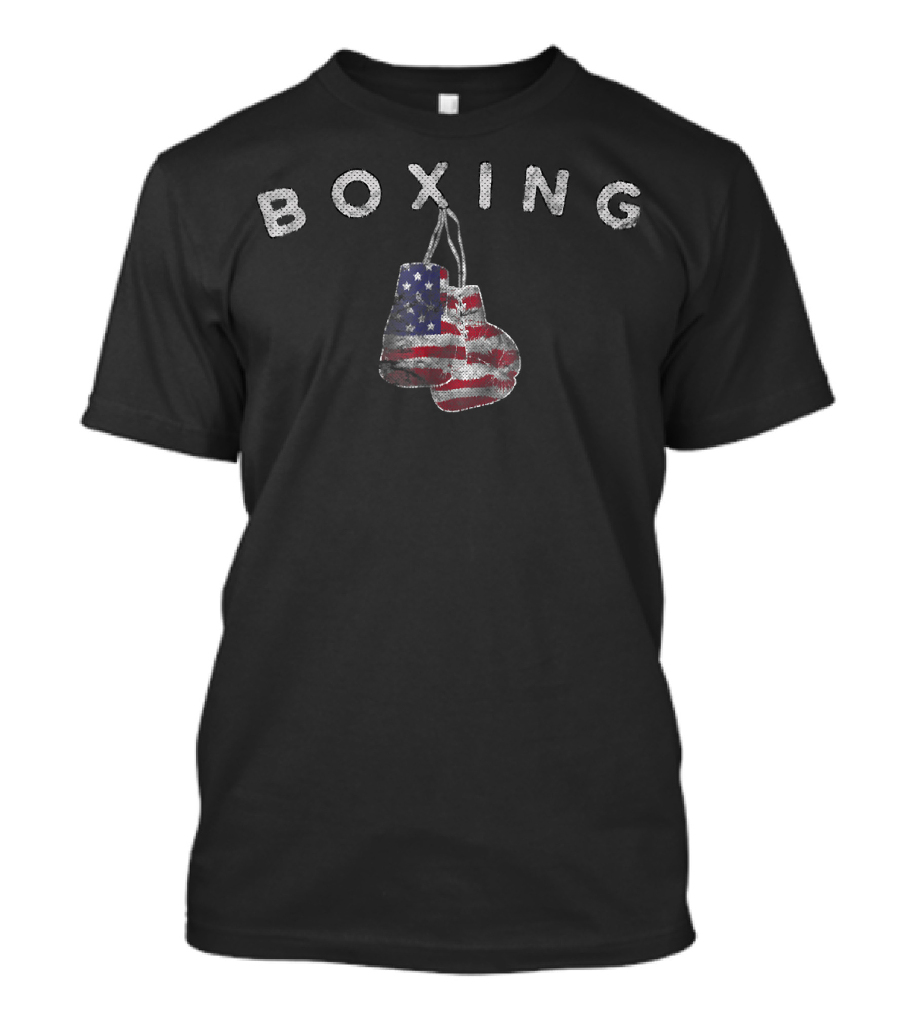 Boxing Vintage US Flag Gloves T-Shirt