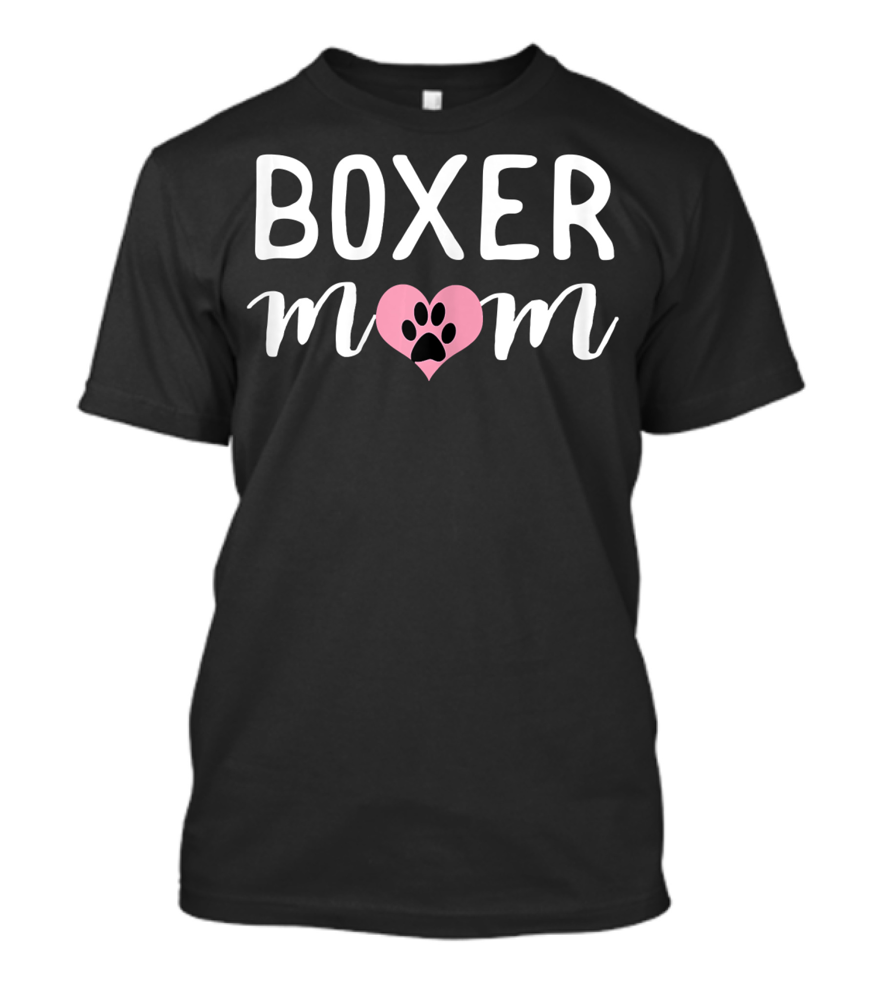 Boxer Mom Paw Heart T-Shirt