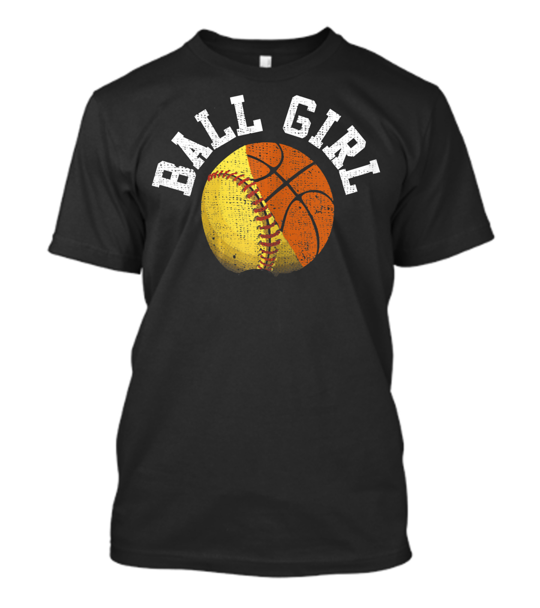 Ball Girl Funny Softball Basketball Combo T-Shirt