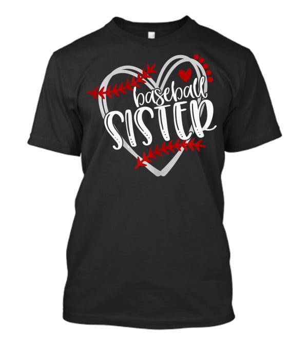 Baseball Sister Heart T-Shirt