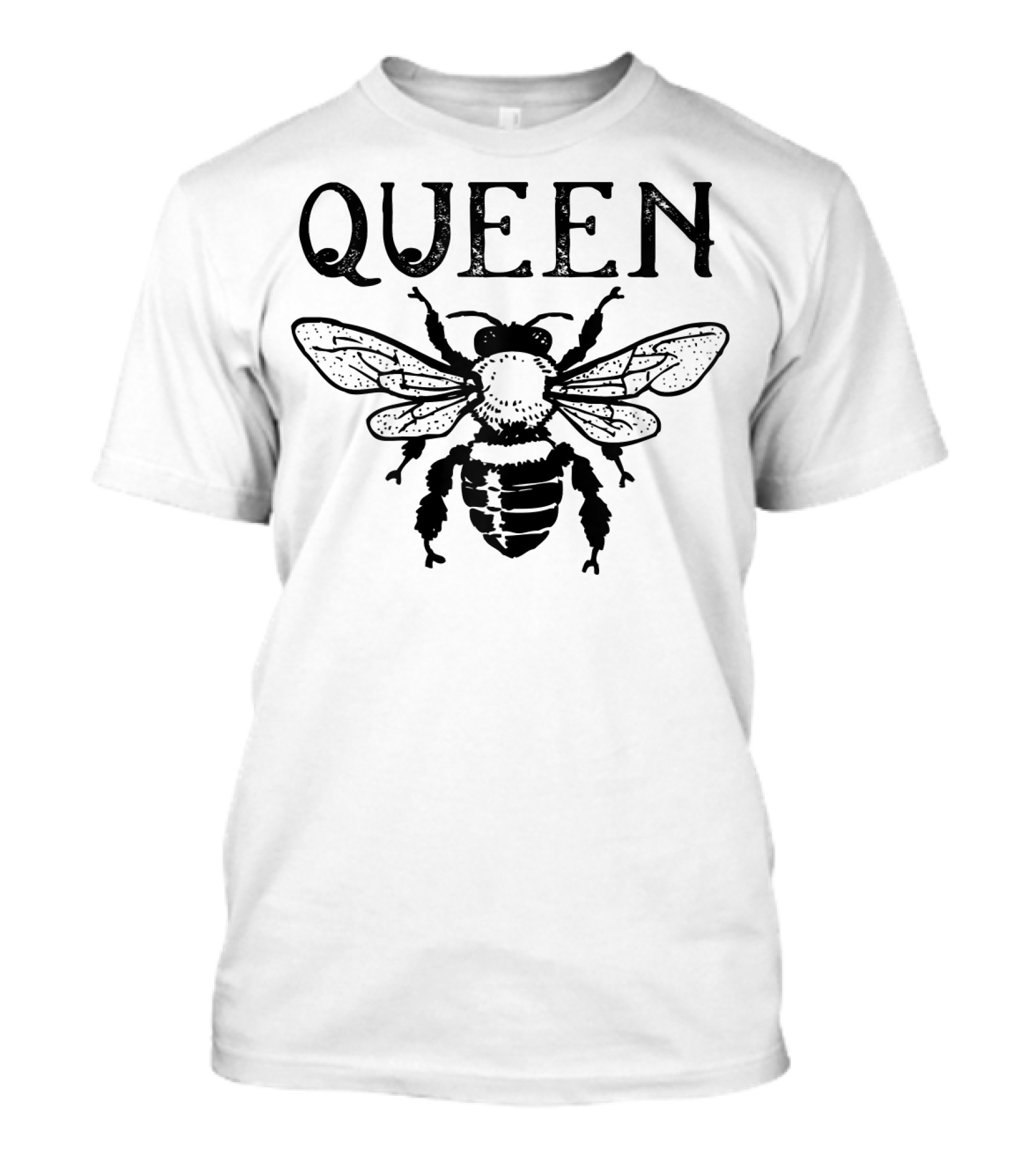 Queen Bee Beekeeper Honey Lover Serene Monarch Insect Emblem T-Shirt