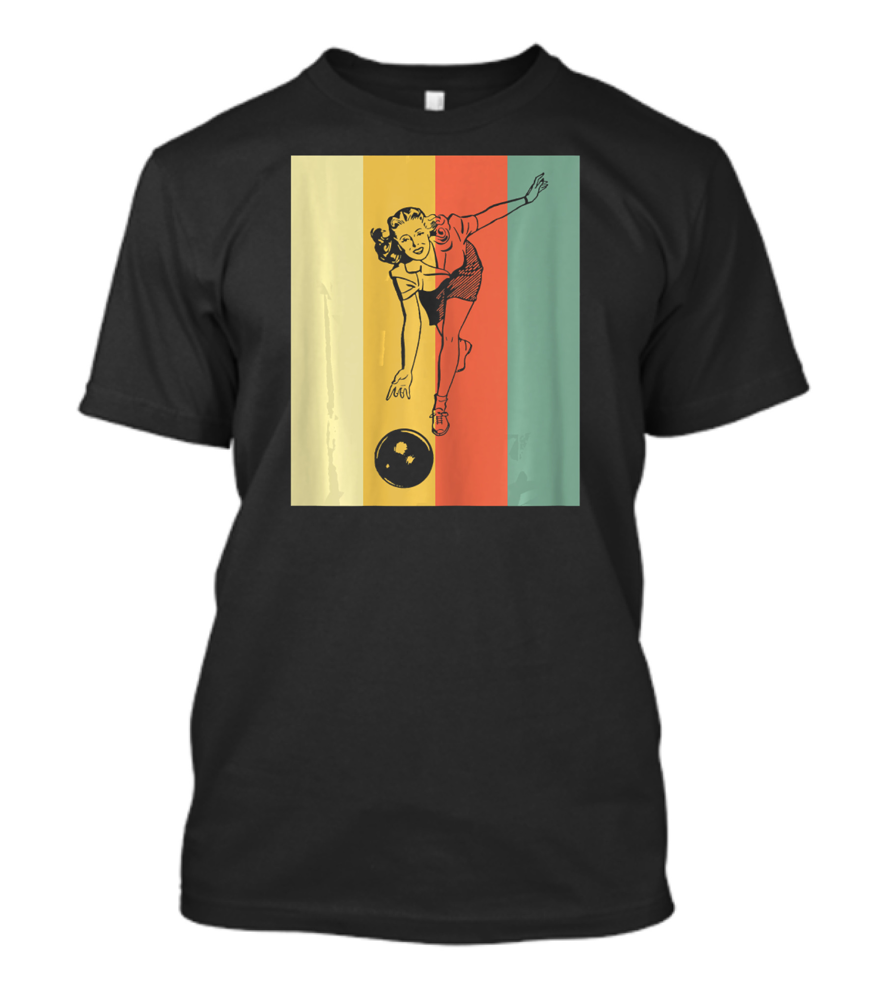 Vintage Bowling Bowlin Retro Style Bowler T-Shirt