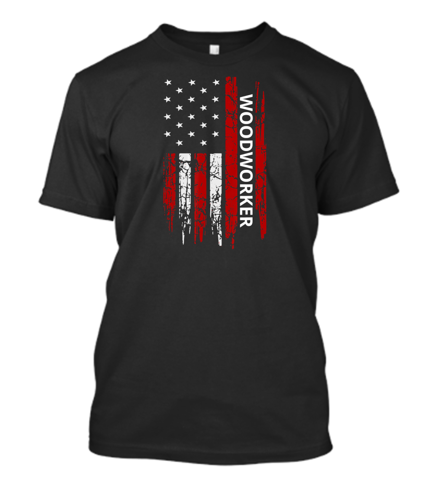 Woodworker USA Flag Patriotic American T-Shirt