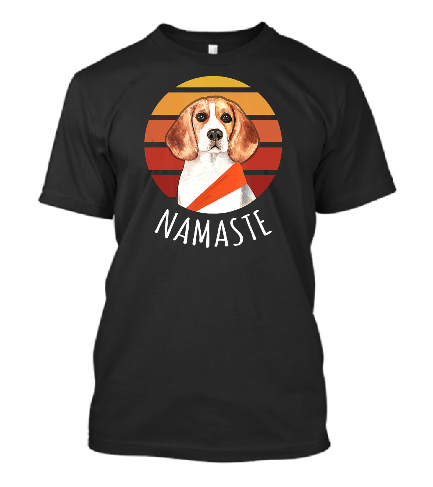 Namaste Beagle Sunset Yoga T-Shirt