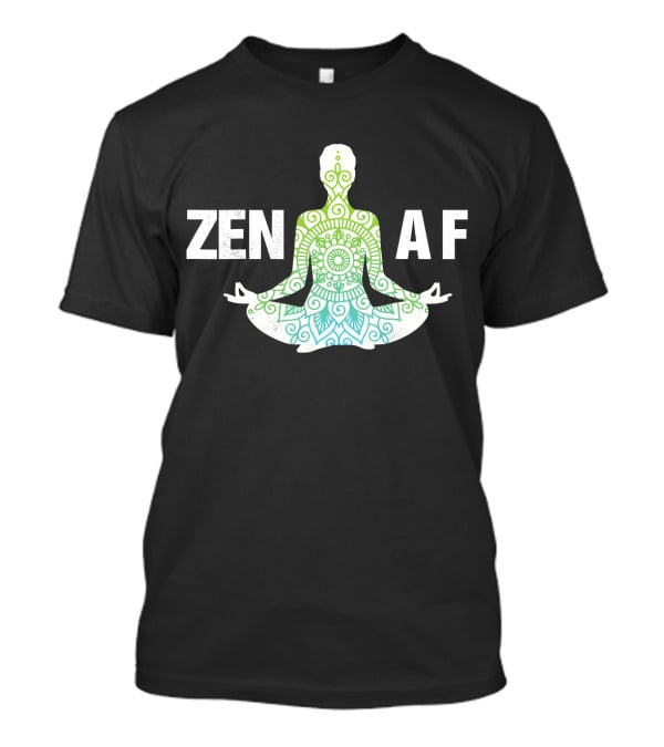 Zen AF Yoga Namaste Mandala Hippi Sitting Pose T-Shirt