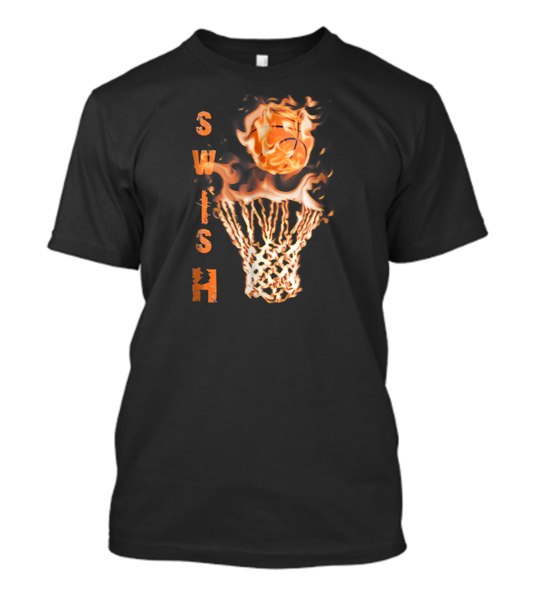Swish Basketball Flaming Dunk T-Shirt