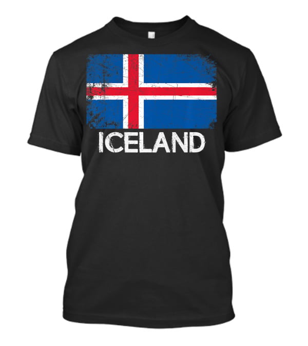 Icelandic Flag Vintage Iceland T-Shirt