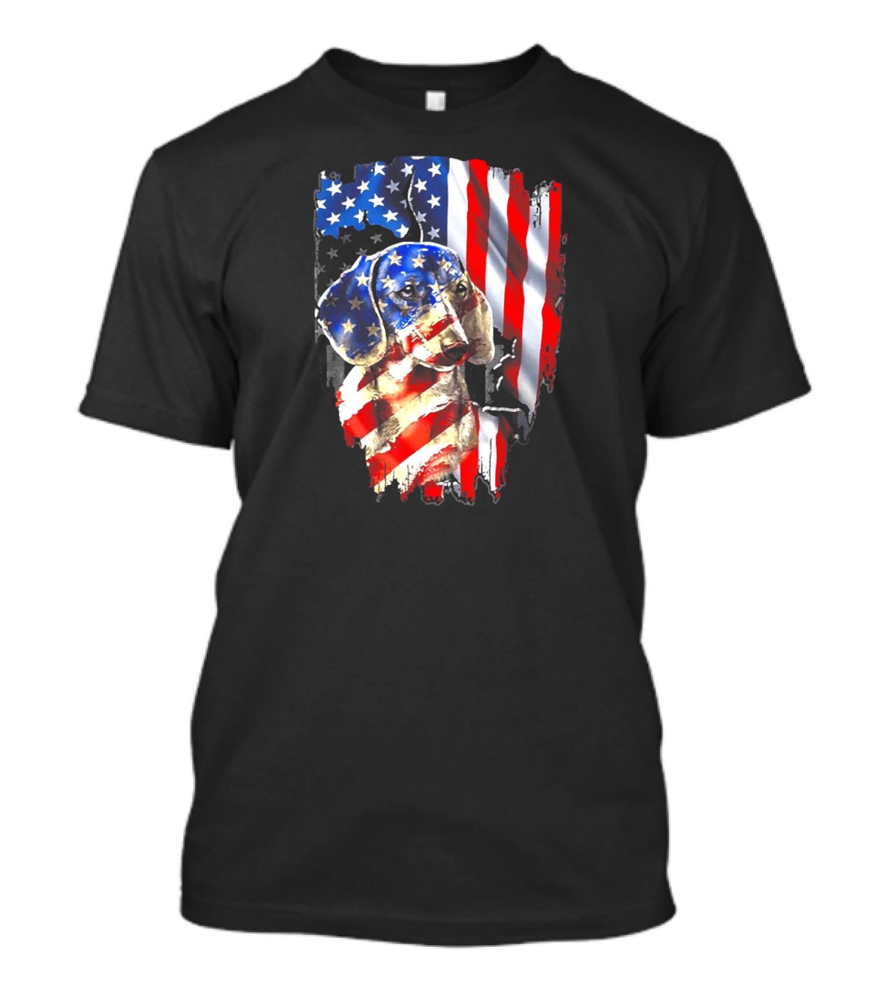 American Flag Dachshund USA T-Shirt