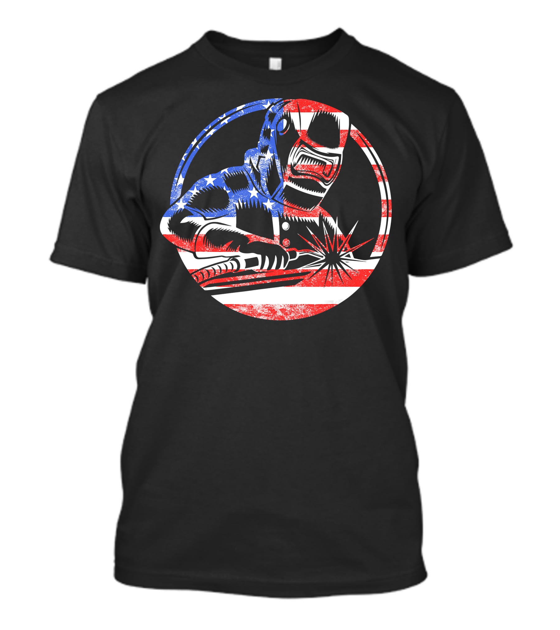 American Flag Welding USA Worker Welder T-Shirt