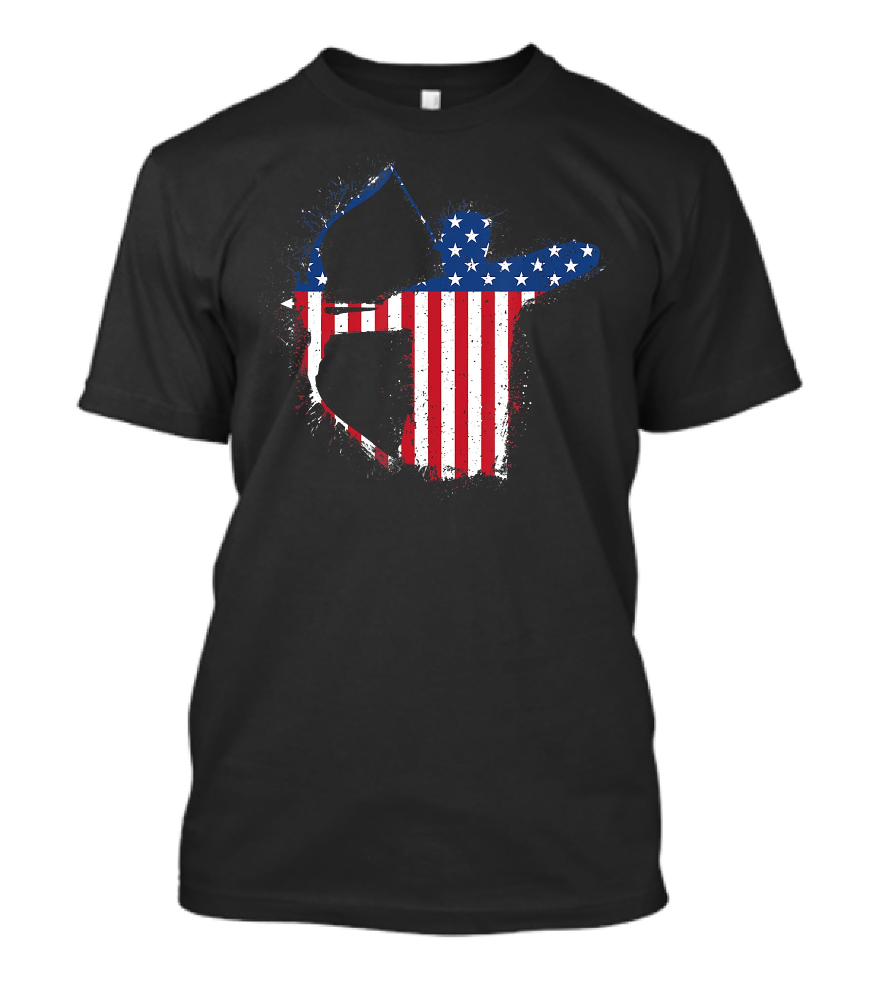 Archery Archer Bow Arrow American Flag T-Shirt