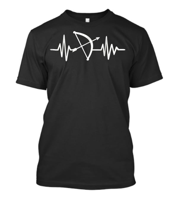 Heartbeat Archery Bow Arrow Frequency Line T-Shirt