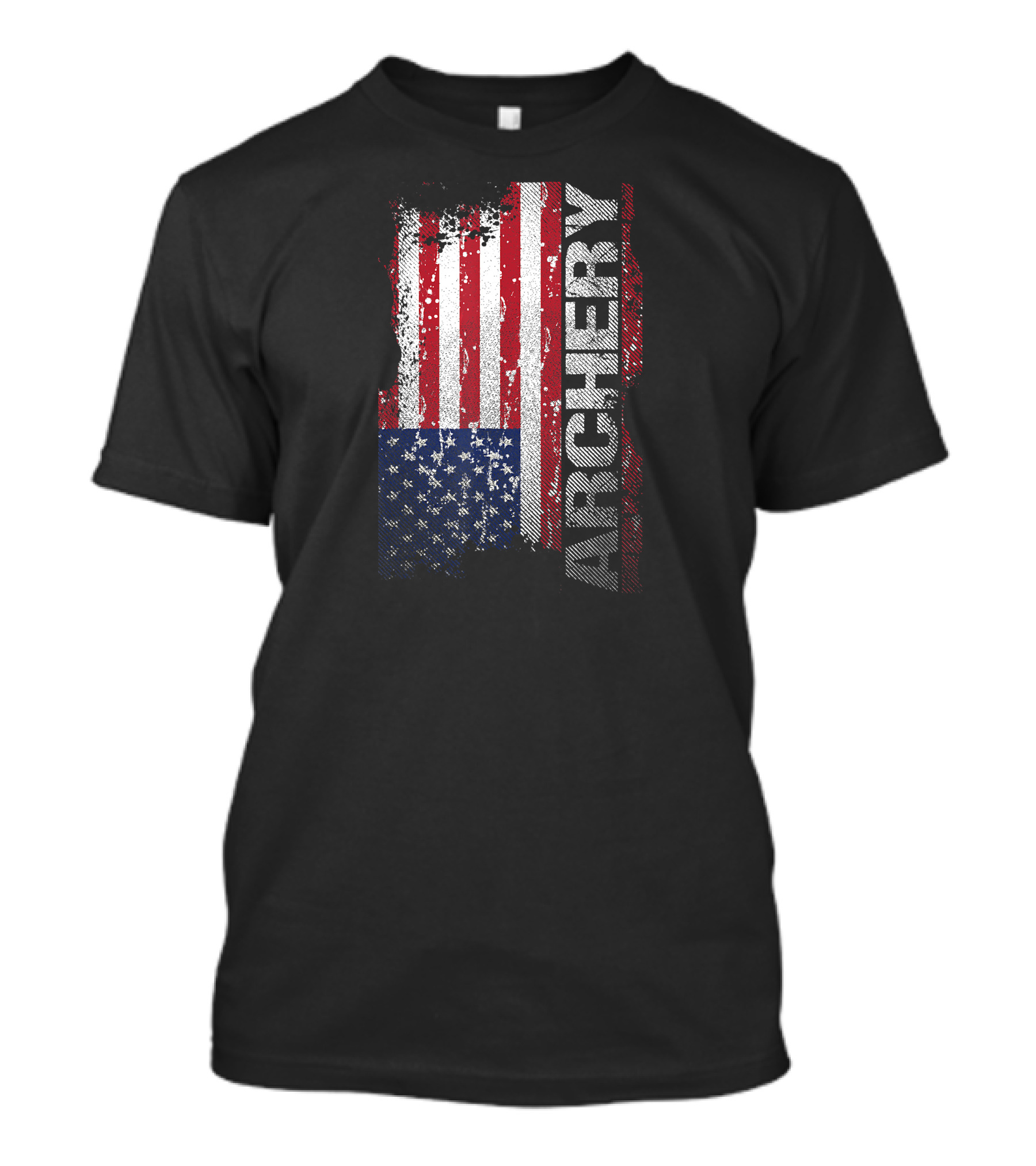 Archery American Flag Distressed Patriotic T-Shirt