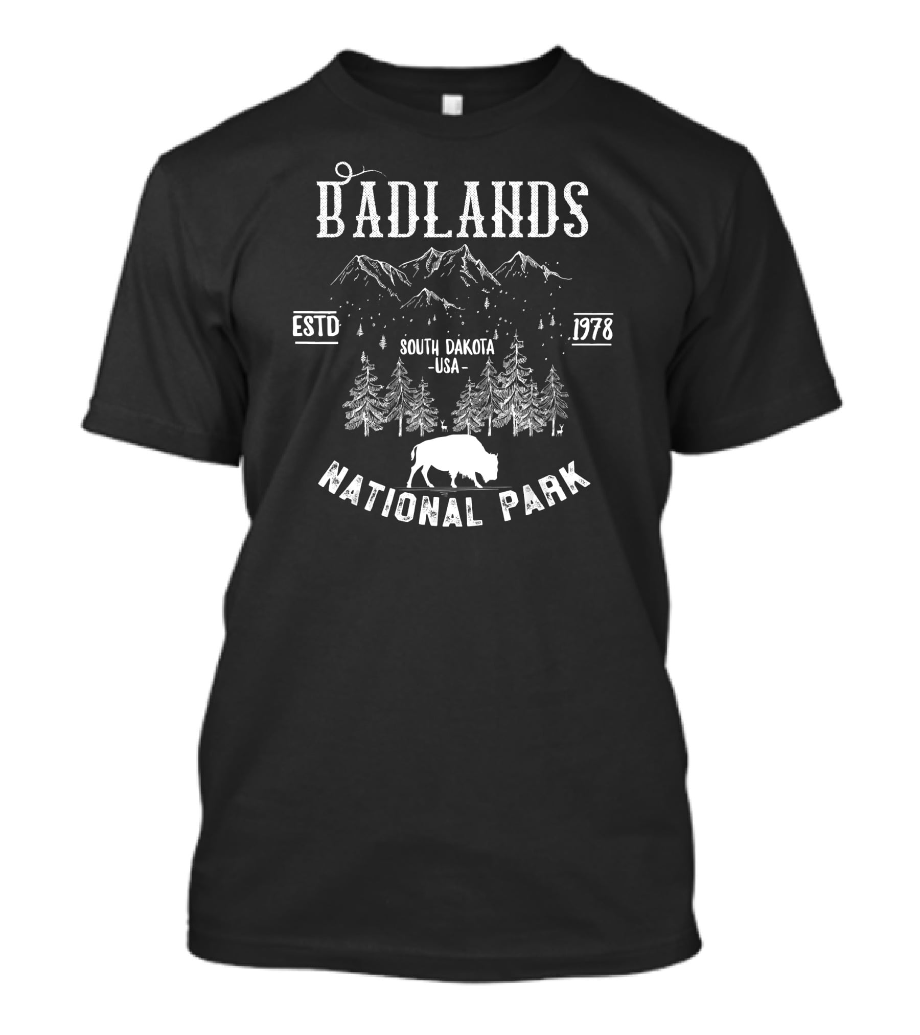 BADLANDS NATIONAL PARK SOUTH DAKOTA USA ESTD 1978 T-Shirt