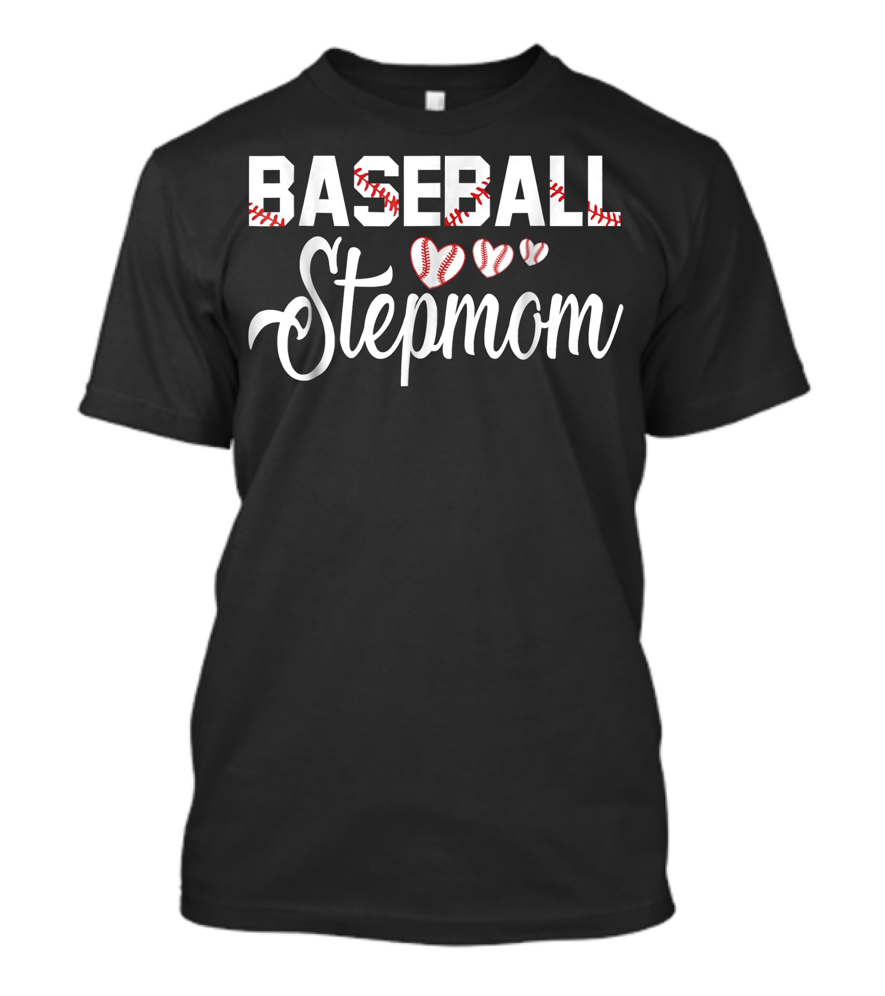 BASEBALL Stepmom Heart Baseballs Icons T-Shirt