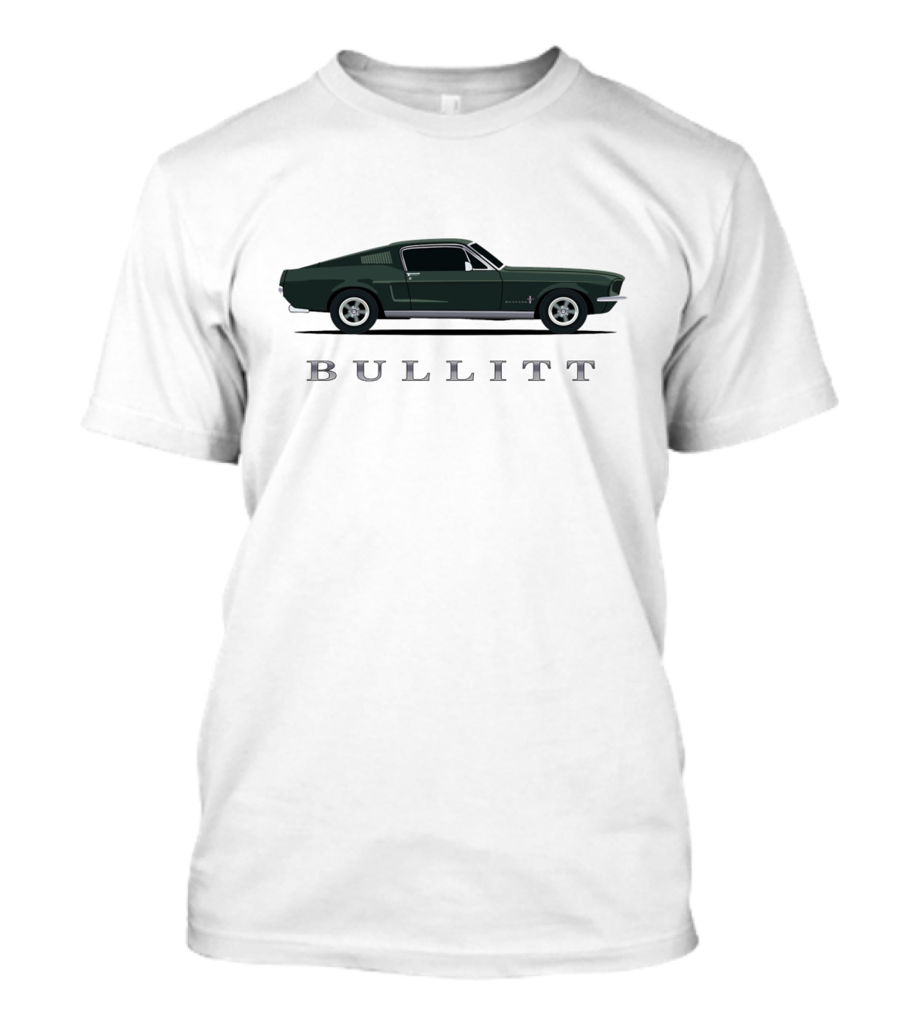 Mustang Bullitt Classic Car Green Ford Shelby T-Shirt