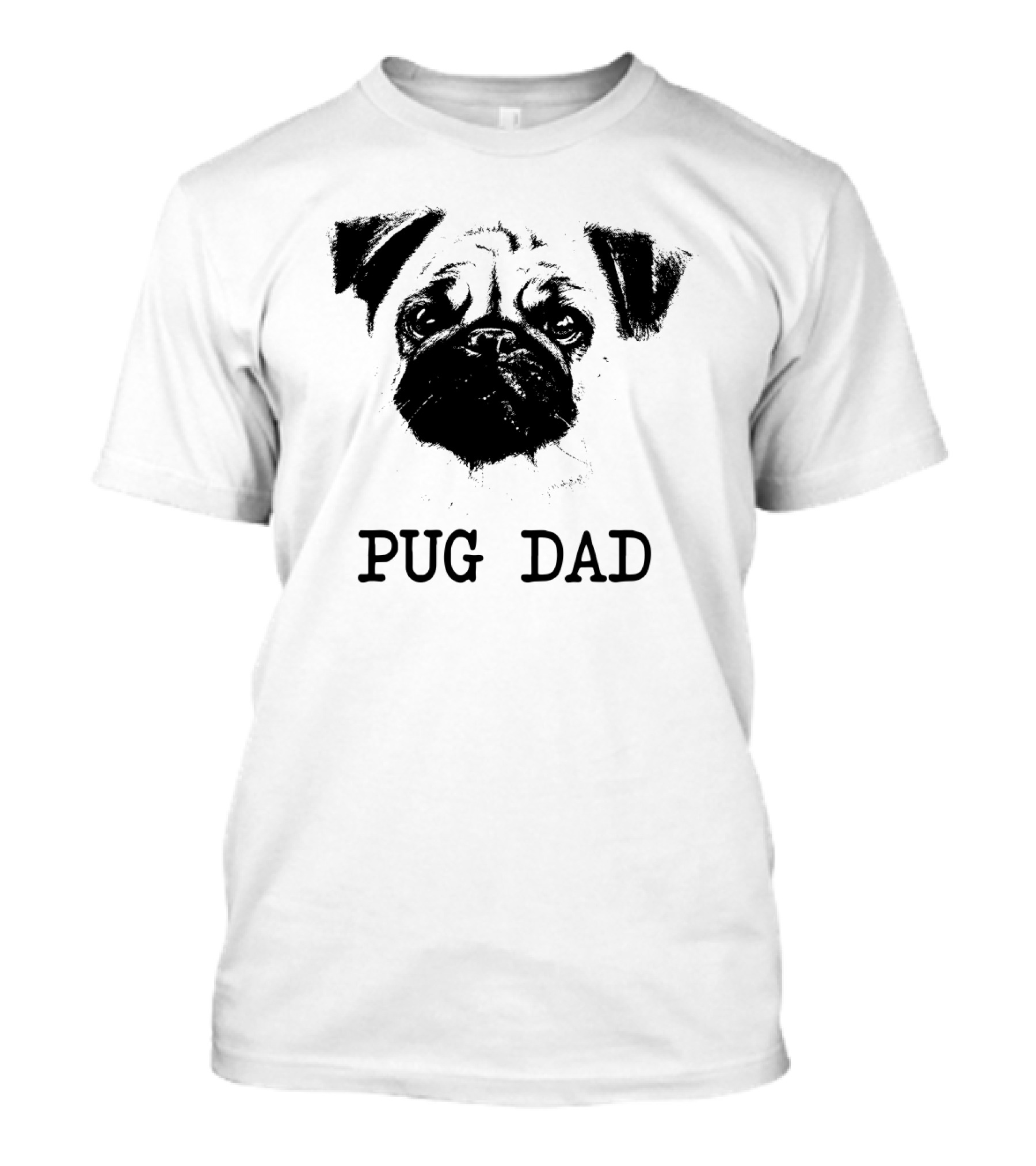 Pug Dad Pug Father Dog Dad Pug Face T-Shirt
