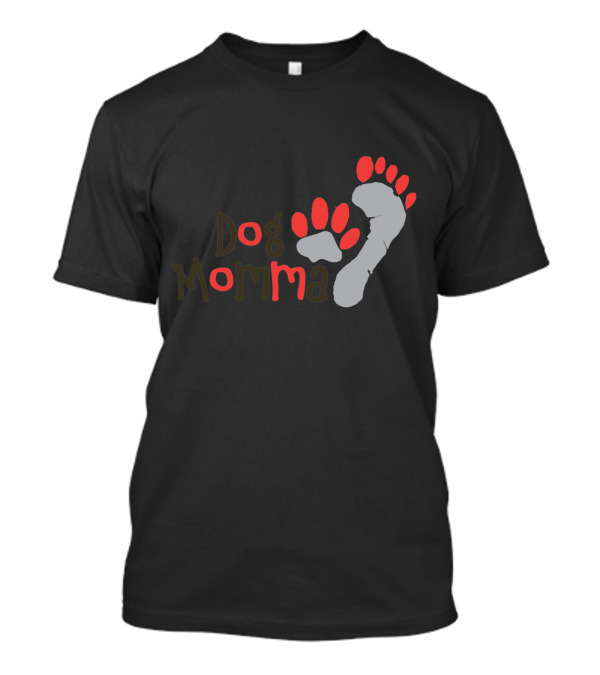 Dog Momma Paw Print And Footprint T-Shirt