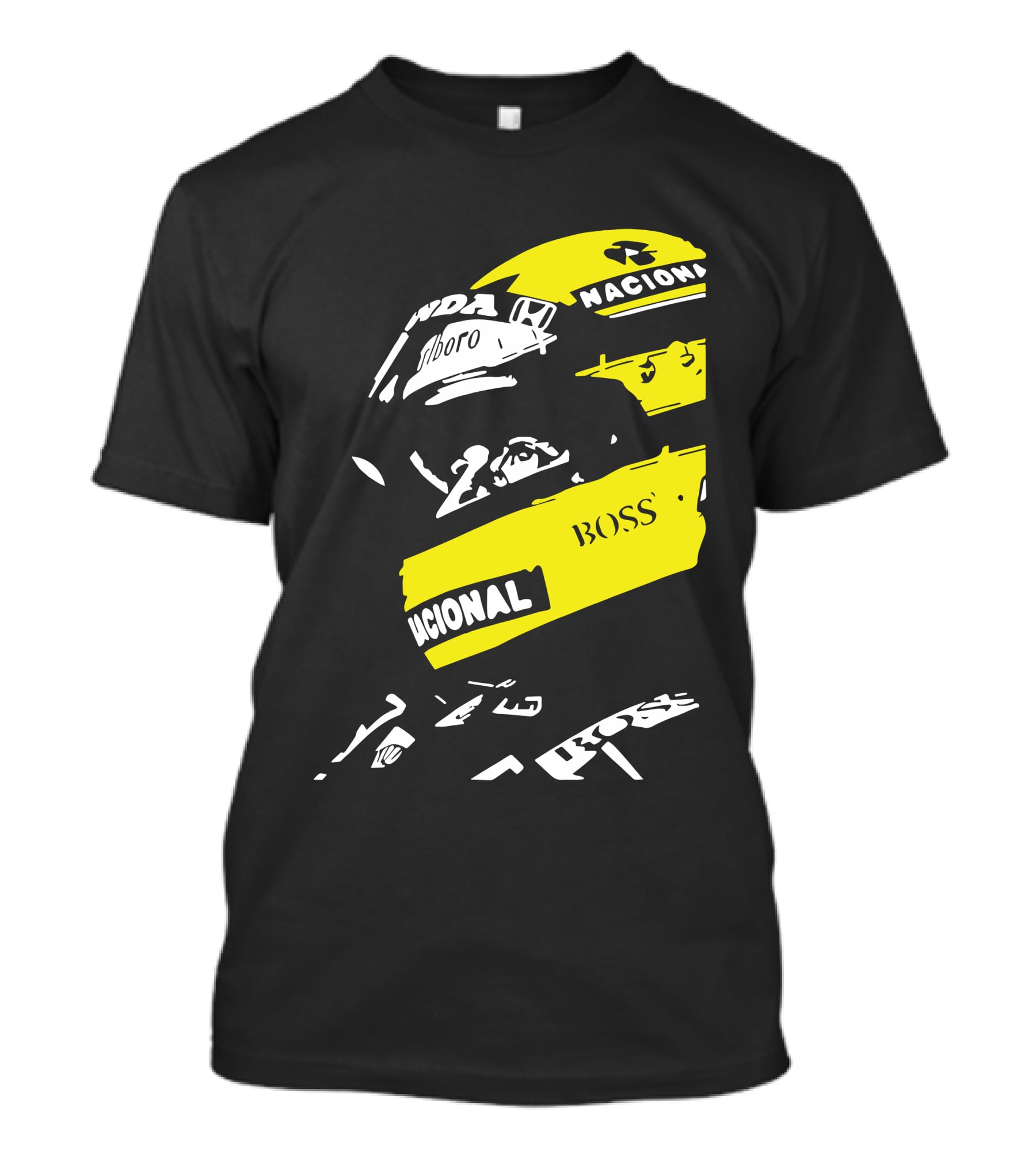 AYRTON SENNA F1 Helmet Nacional Boss Honda T-Shirt