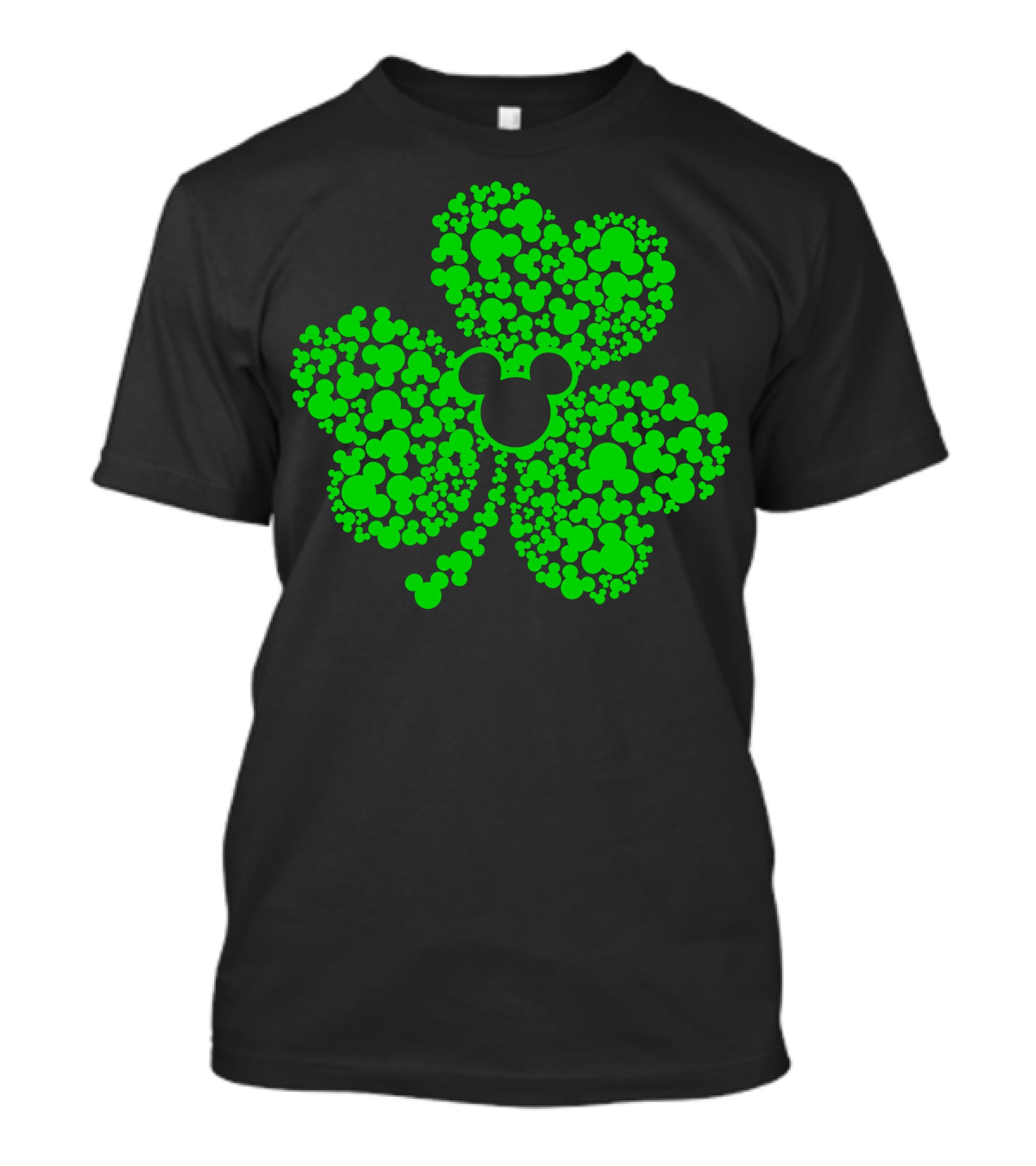 SHAMROCK Mouse Icon Themed St. Patrick's Day Green Flowers T-Shirt